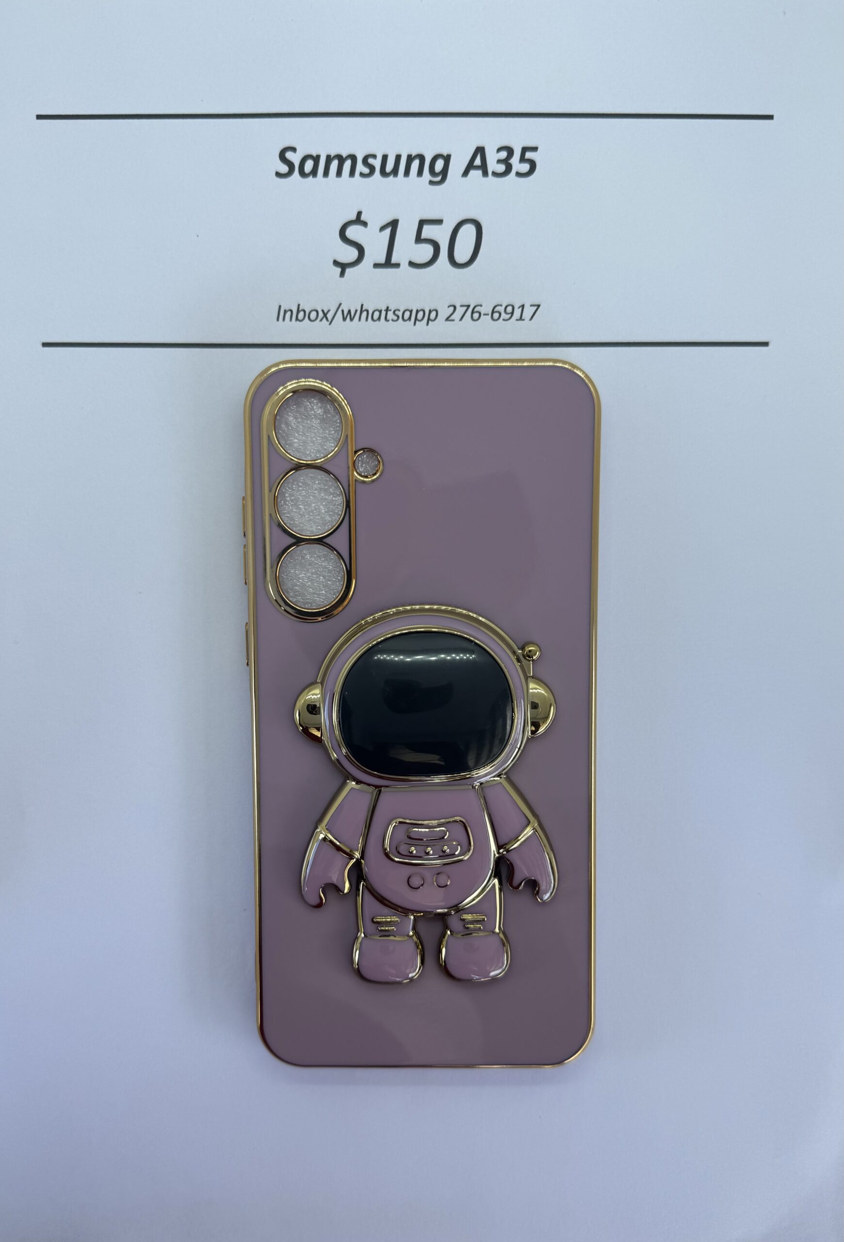 A35 Purple 3D Astronaut Phone case