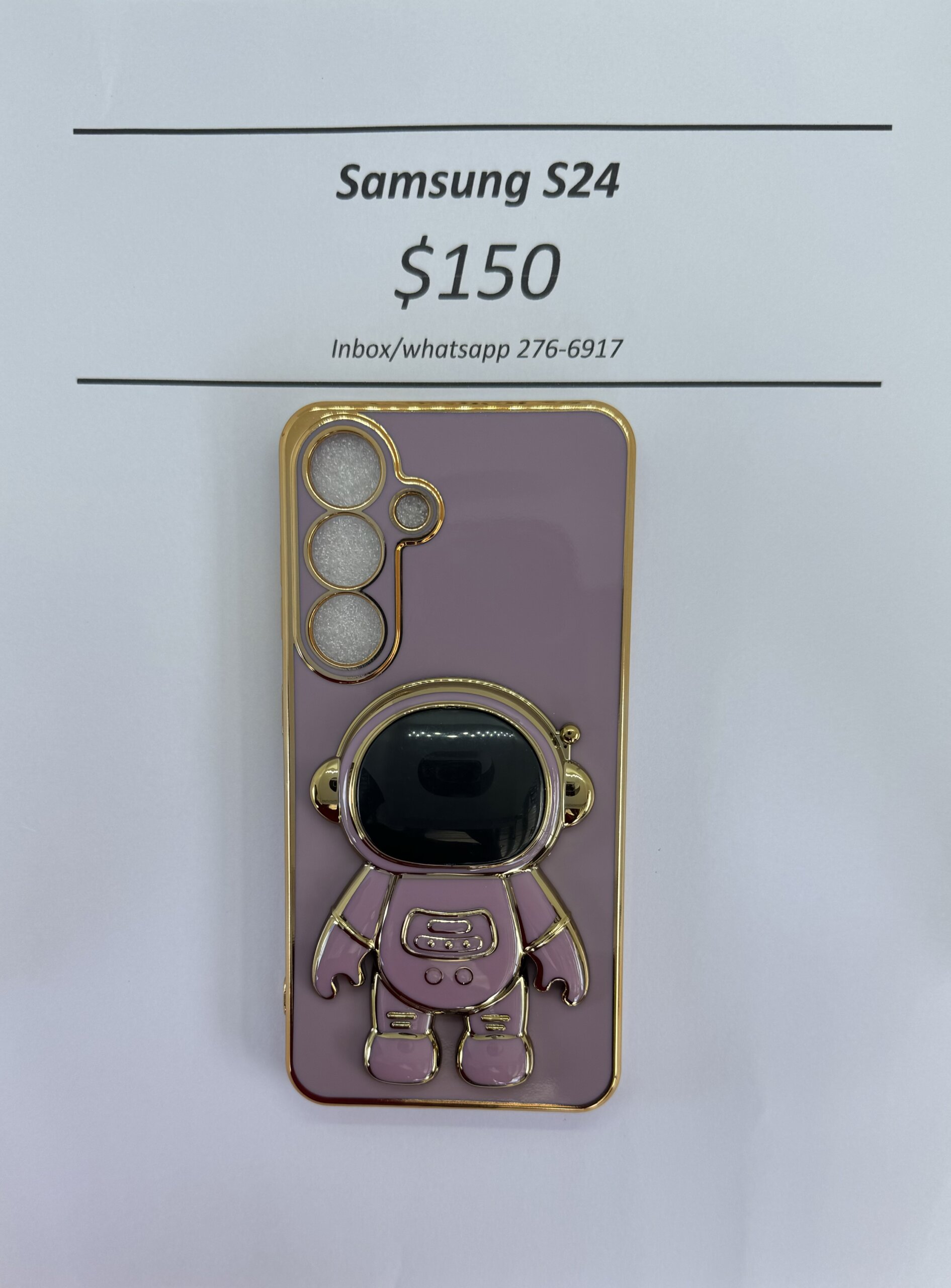 S24 Purple 3D Astronaut Phone case