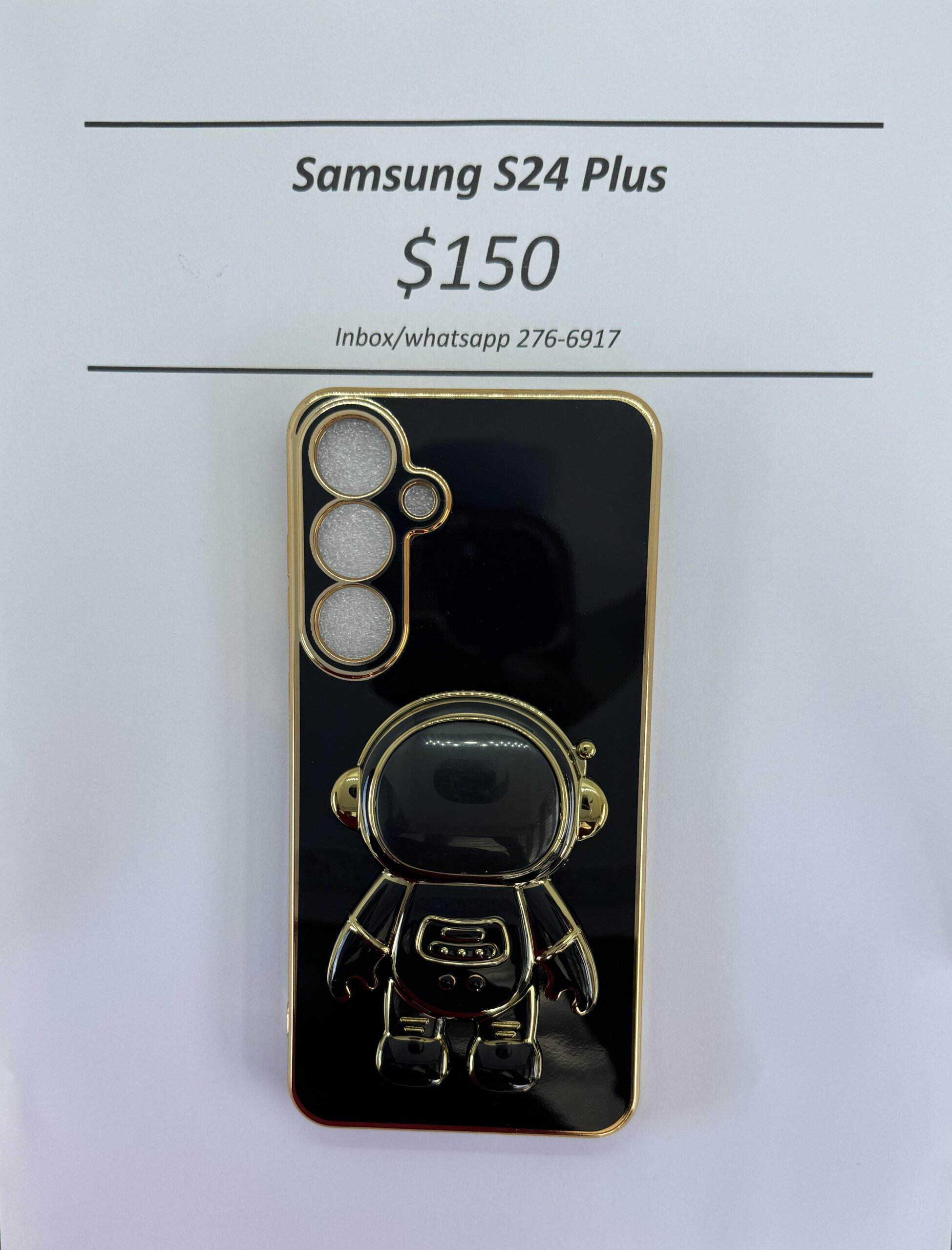 S24 Plus Black 3D Astronaut Phone case