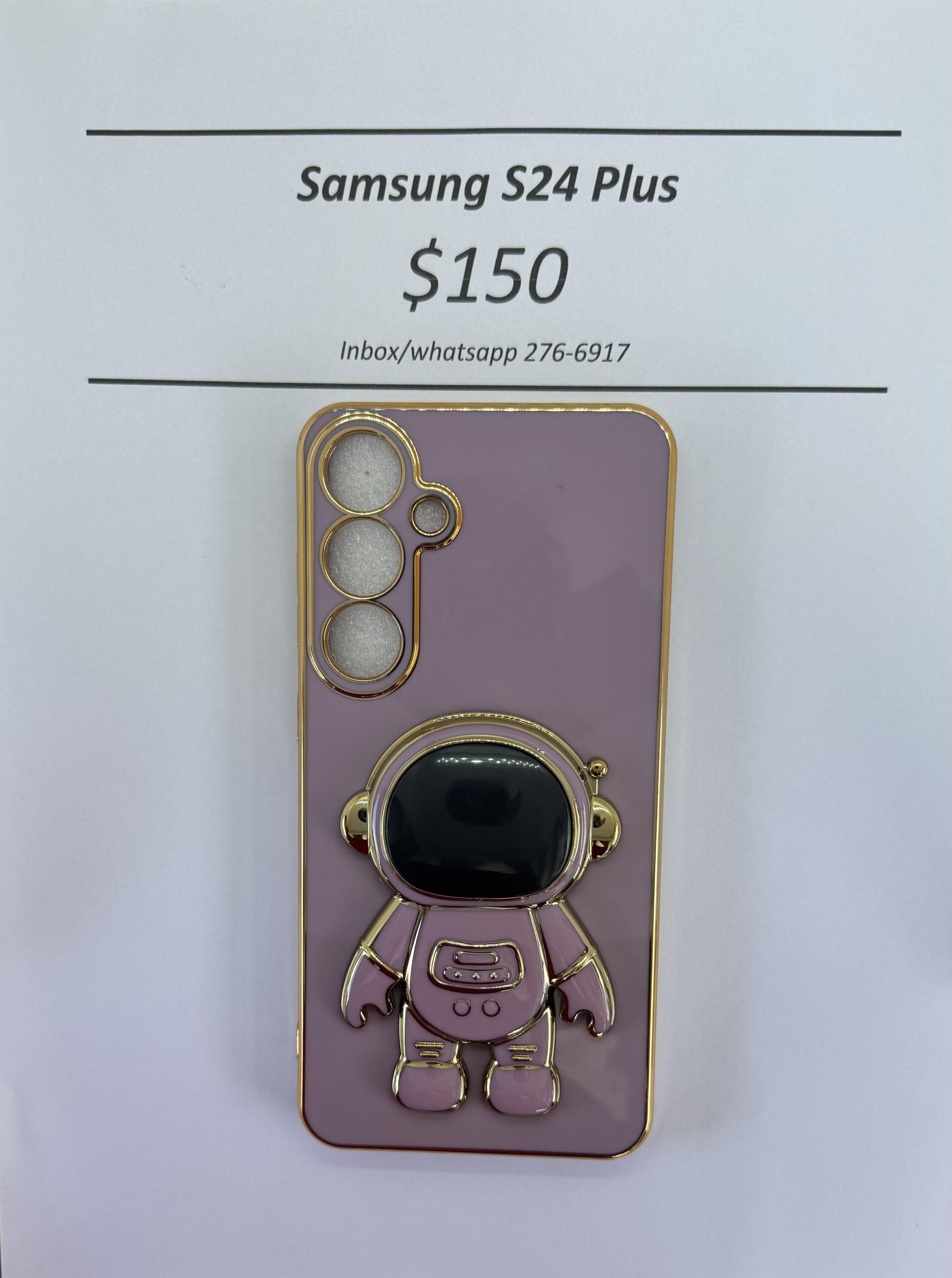 S24 Plus Purple 3D Astronaut Phone case