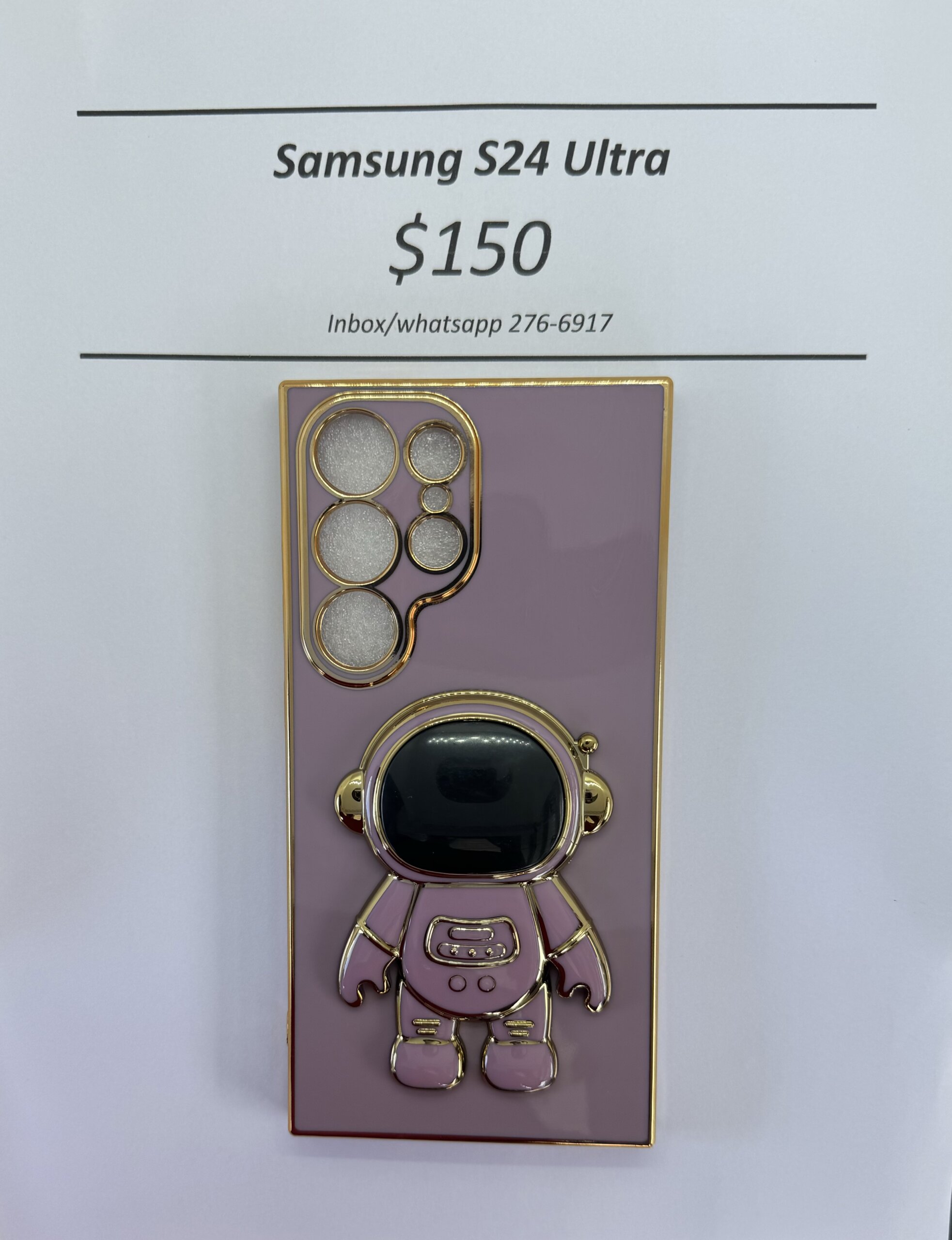 S24 Ultra Purple 3D Astronaut Phone case