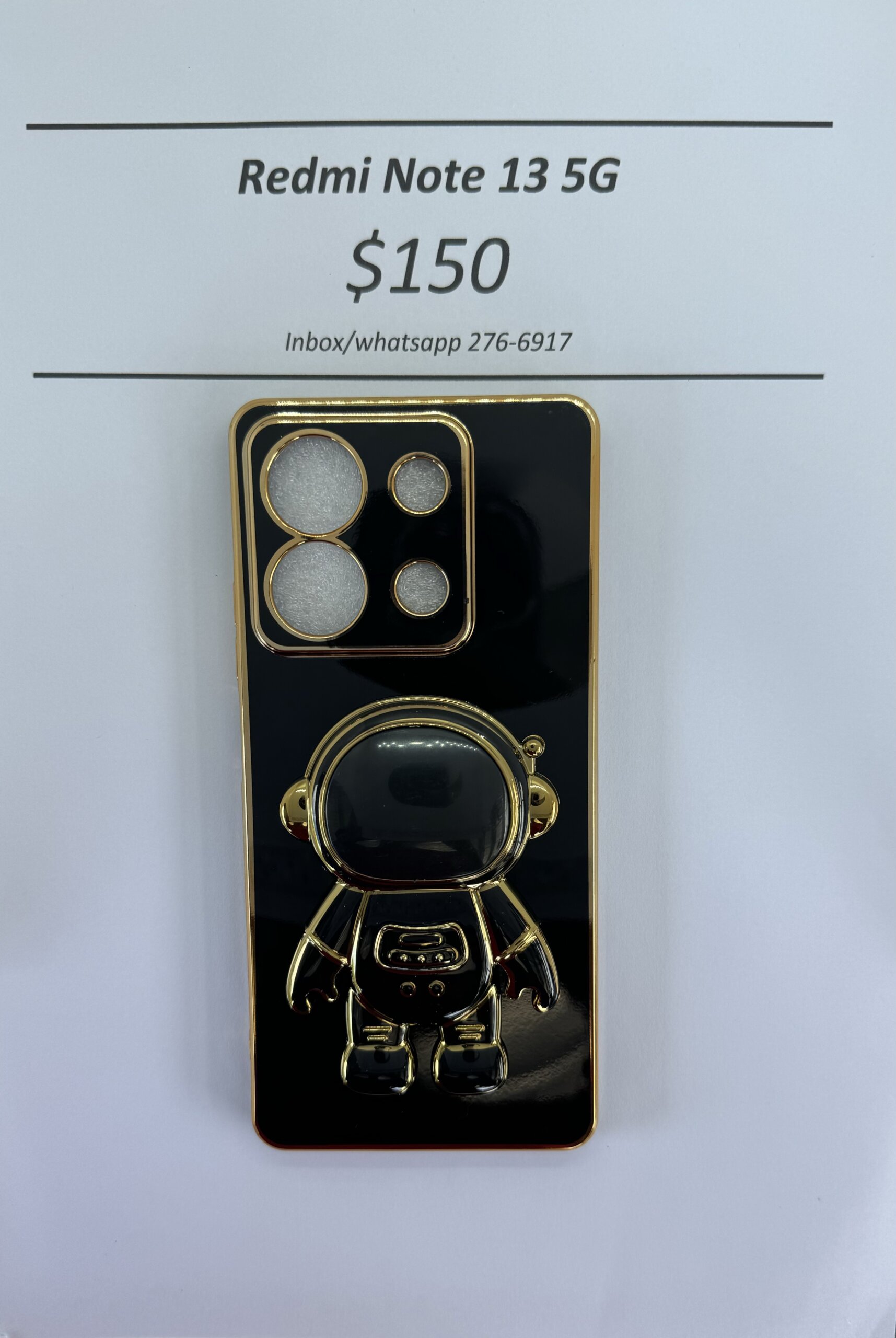 Redmi Note 13 5g Black 3D Astronaut Phone case