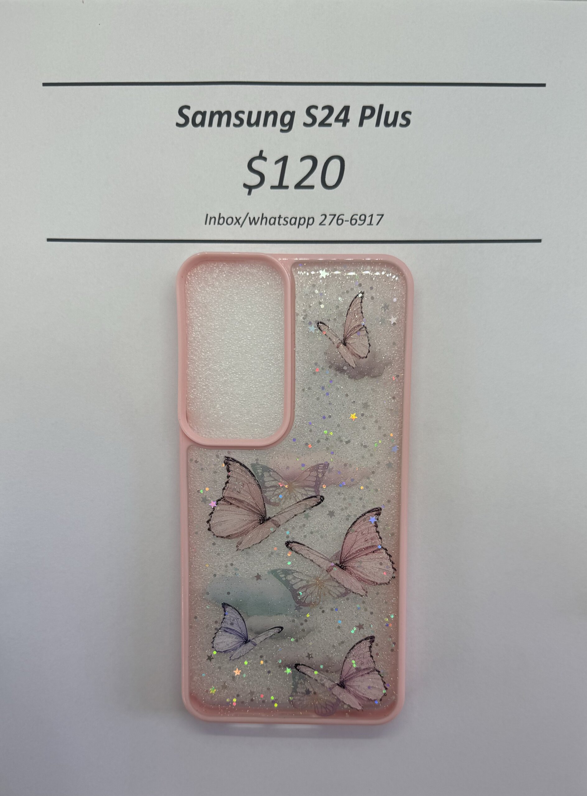 S24 Plus Light Pink Butterfly