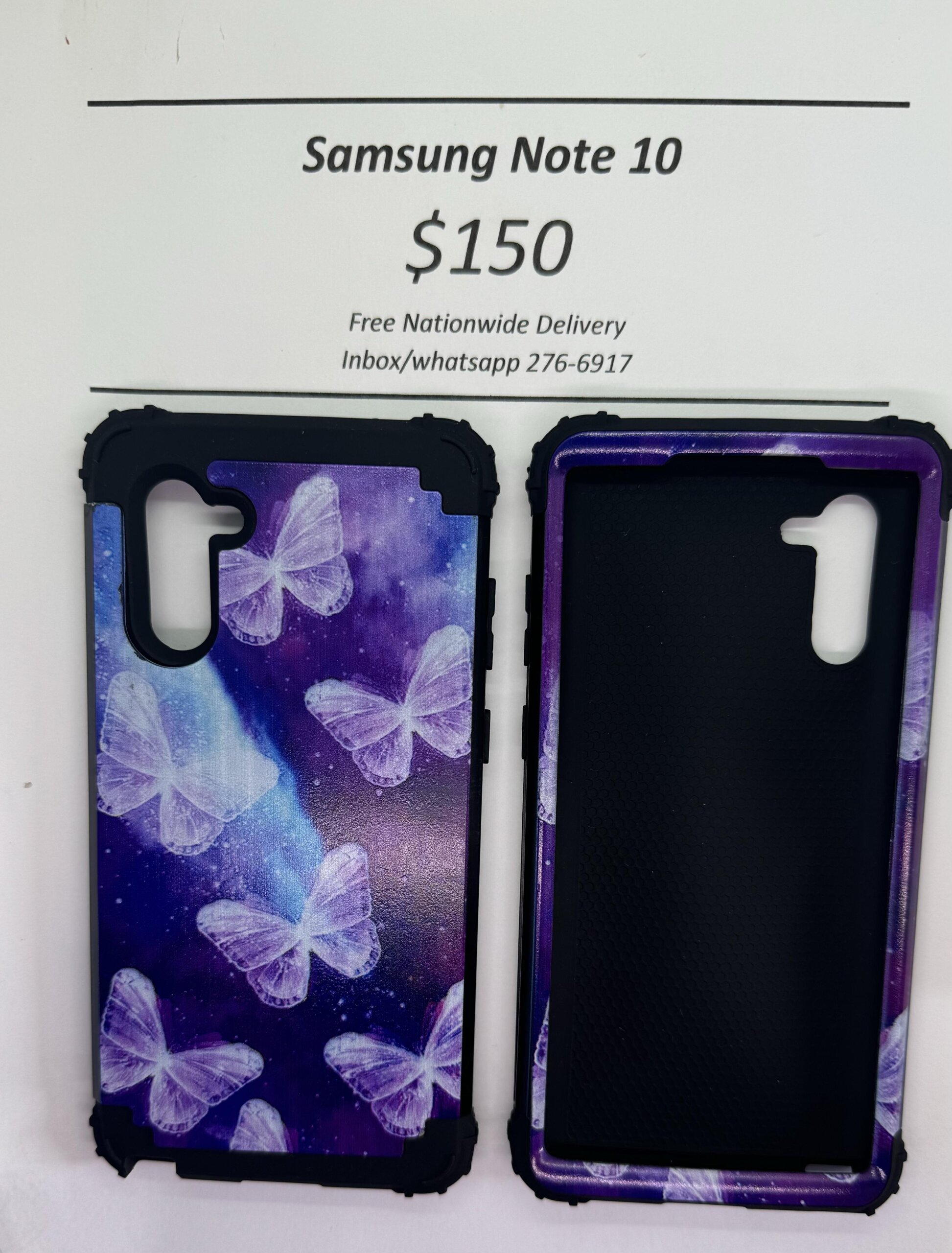 Note 10 Purple Rugged Butterfly