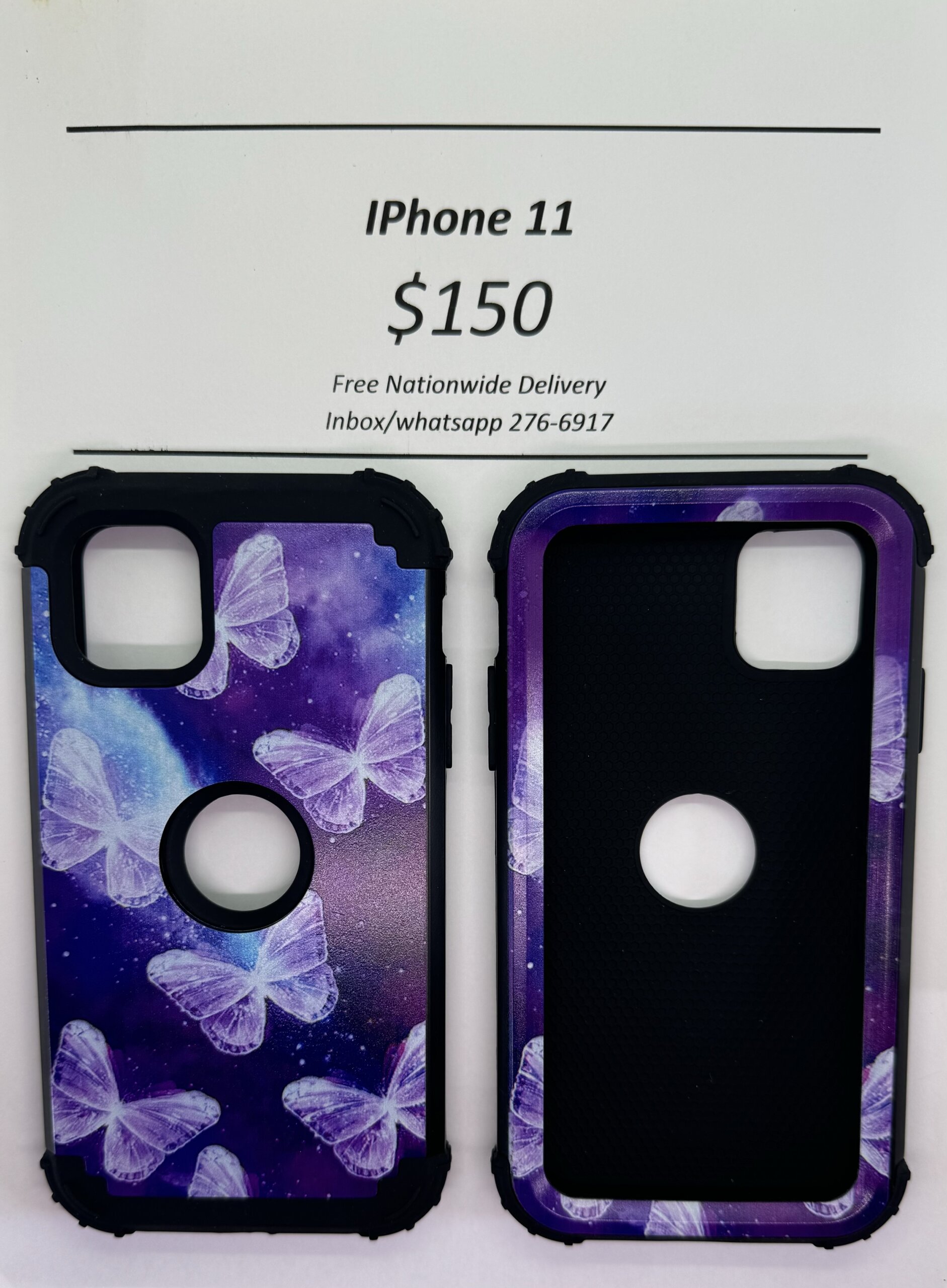 iPhone 11 Purple Rugged Butterfly