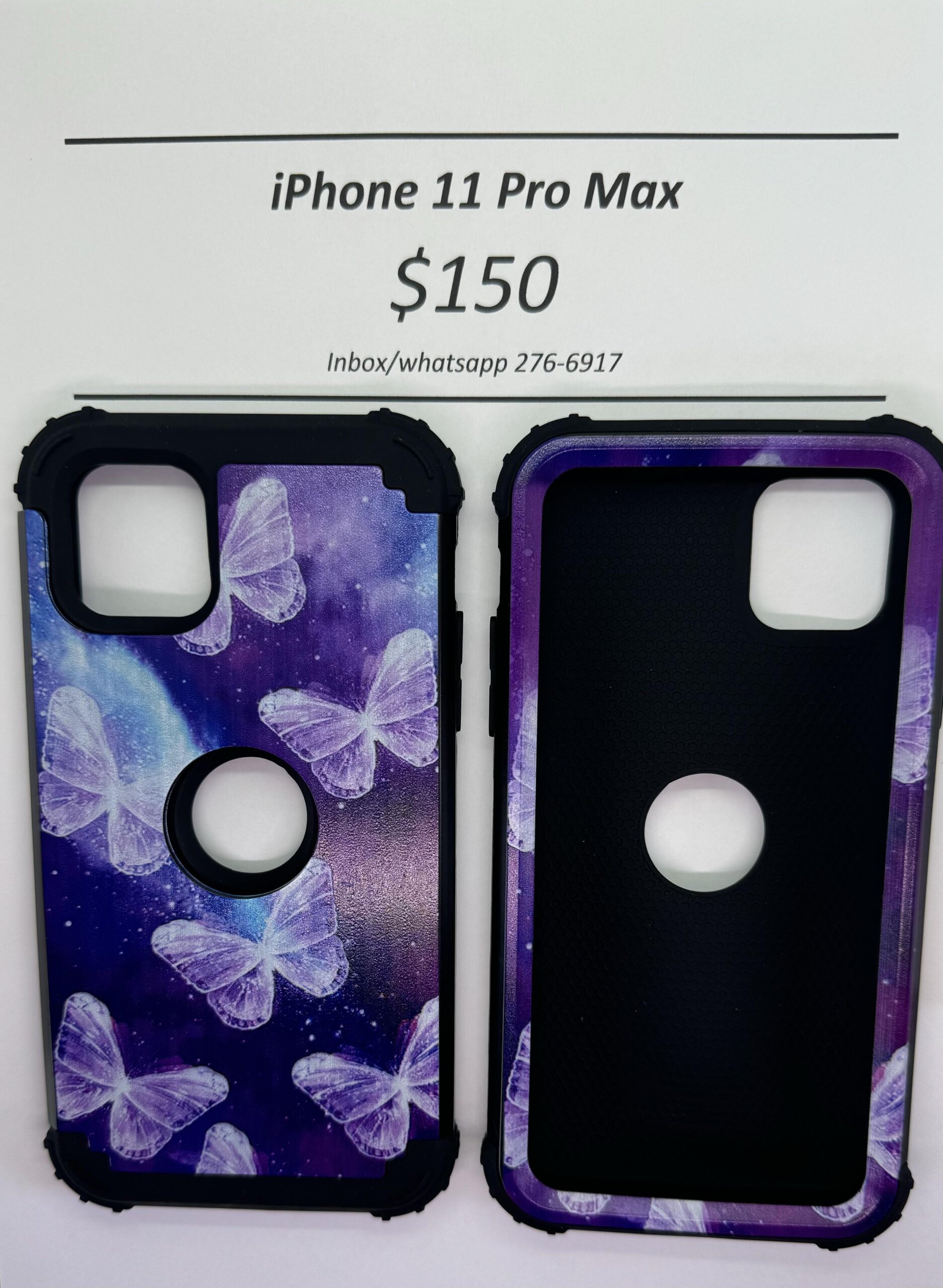 iPhone 11Pro Max Purple Rugged Butterfly
