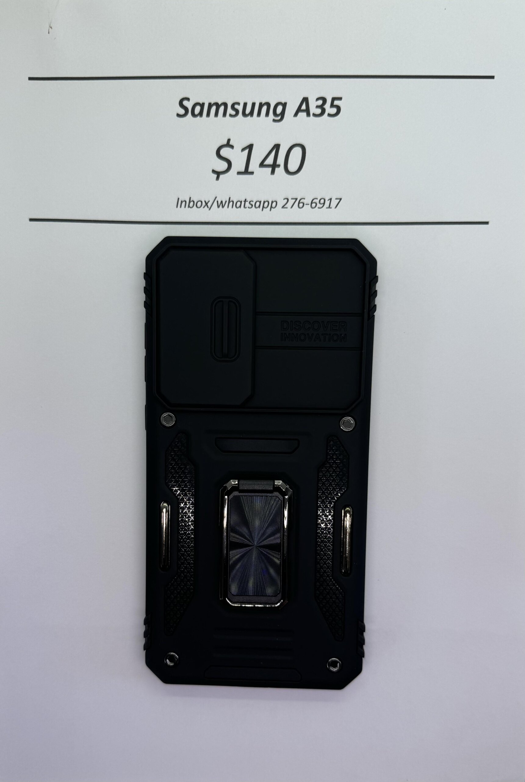 A35 Black Rugged Rectangle with Camera Cover