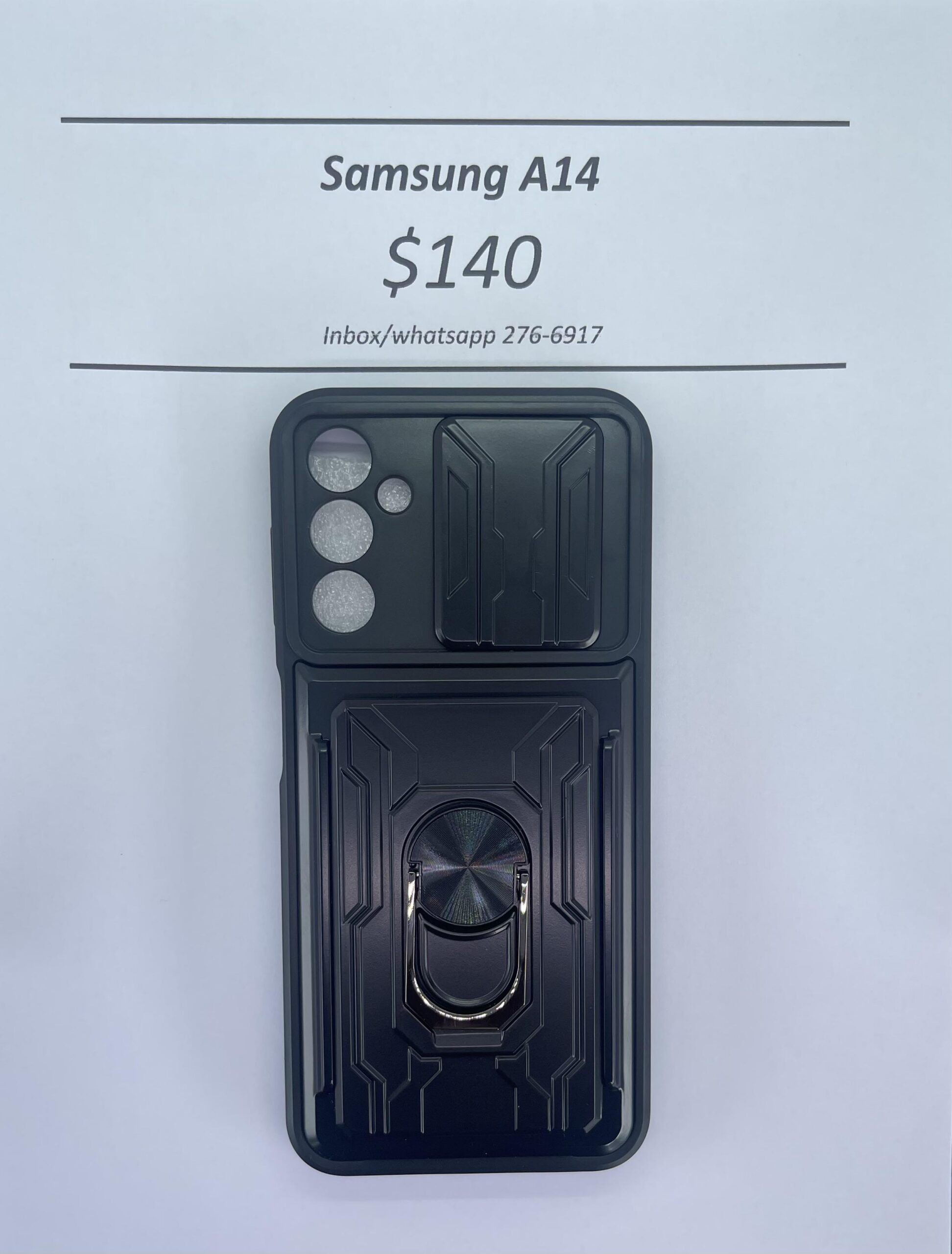 A14 Black Rugged with Camera Cover and card holder