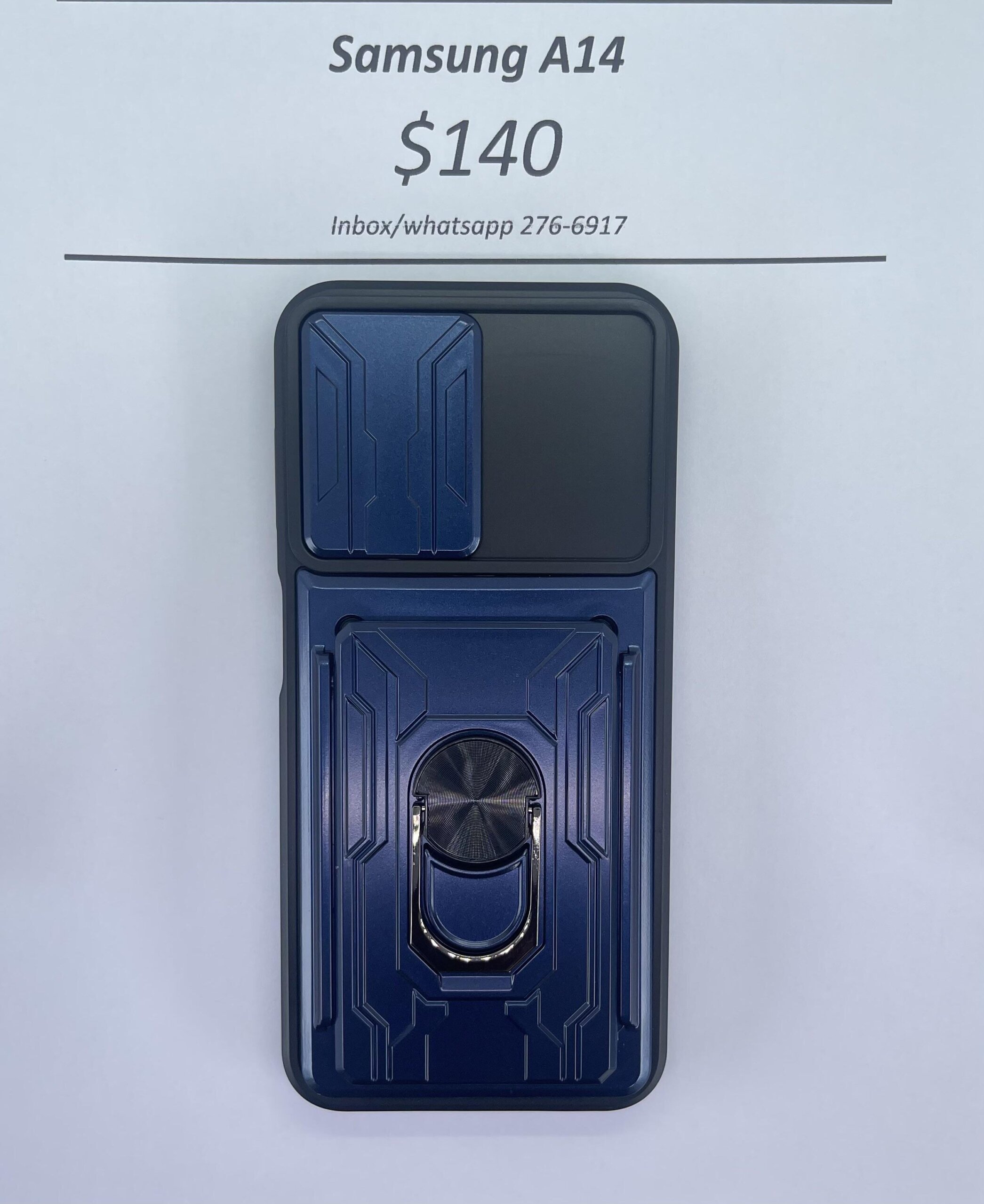 A14 Blue Rugged with Camera Cover and card holder