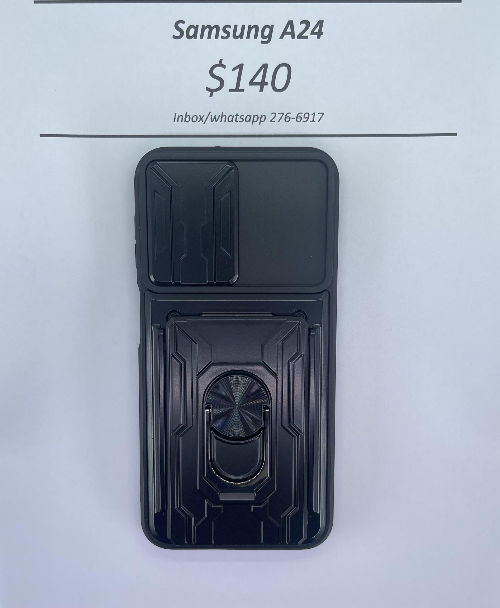 A24 Black Rugged with Camera Cover and card holder