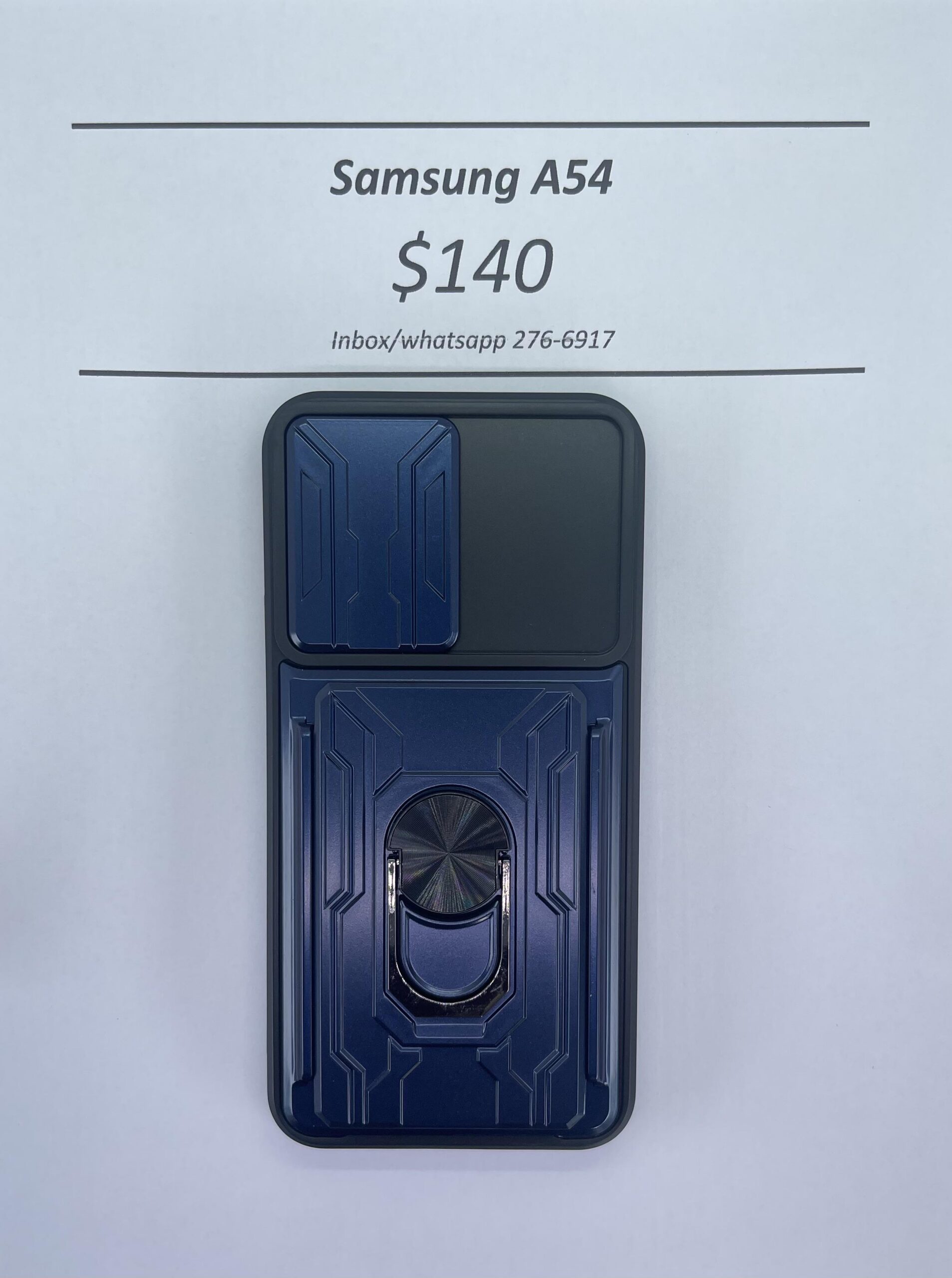 A54 Blue Rugged with Camera Cover and card holder