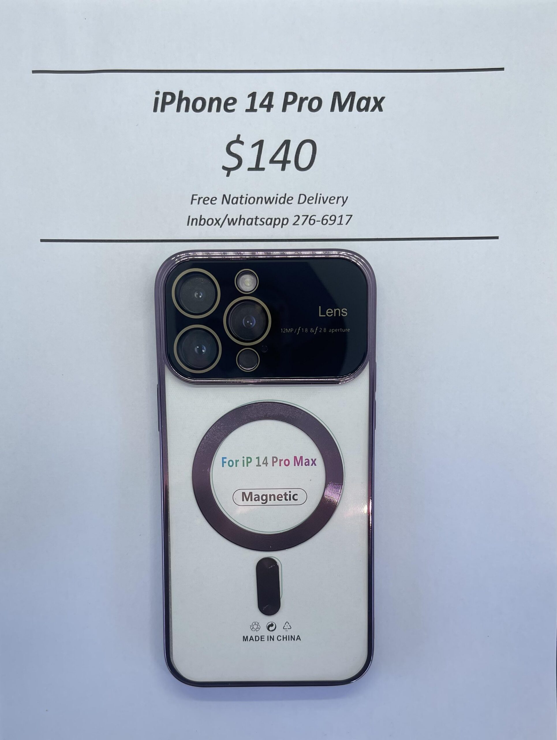 iPhone 14 pro max Purple Wireless Charging Magnetic Case