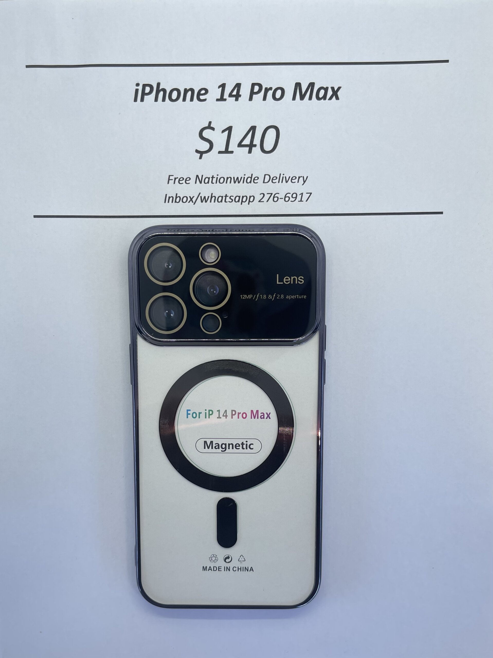 iPhone 14 pro max Black Wireless Charging Magnetic Case