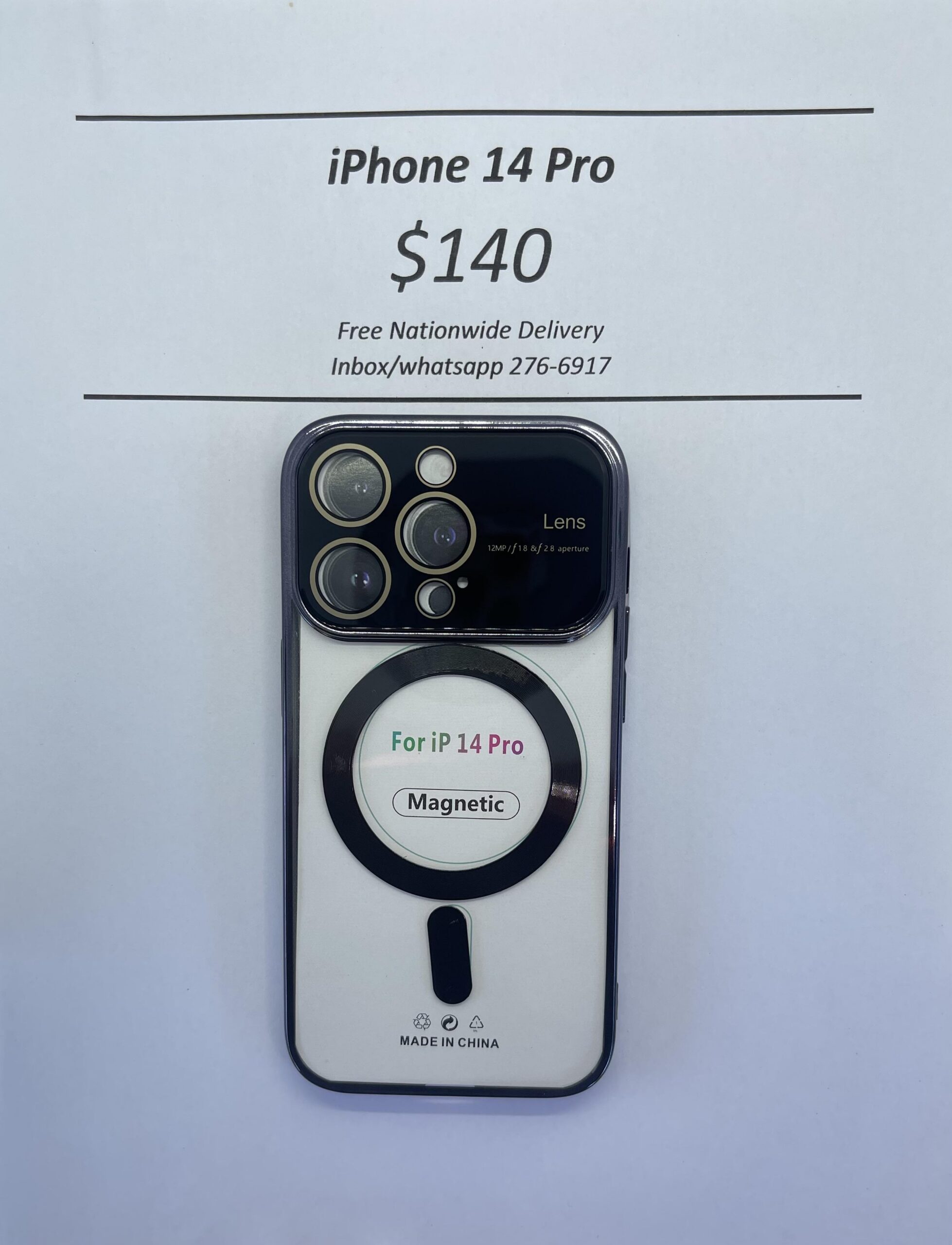 iPhone 14 pro Black Wireless Charging Magnetic Case