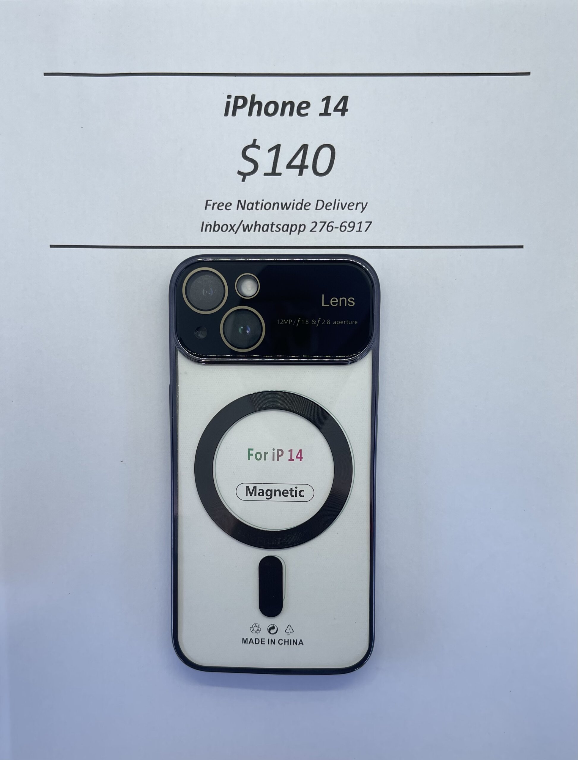iPhone 14 Black Wireless Charging Magnetic Case