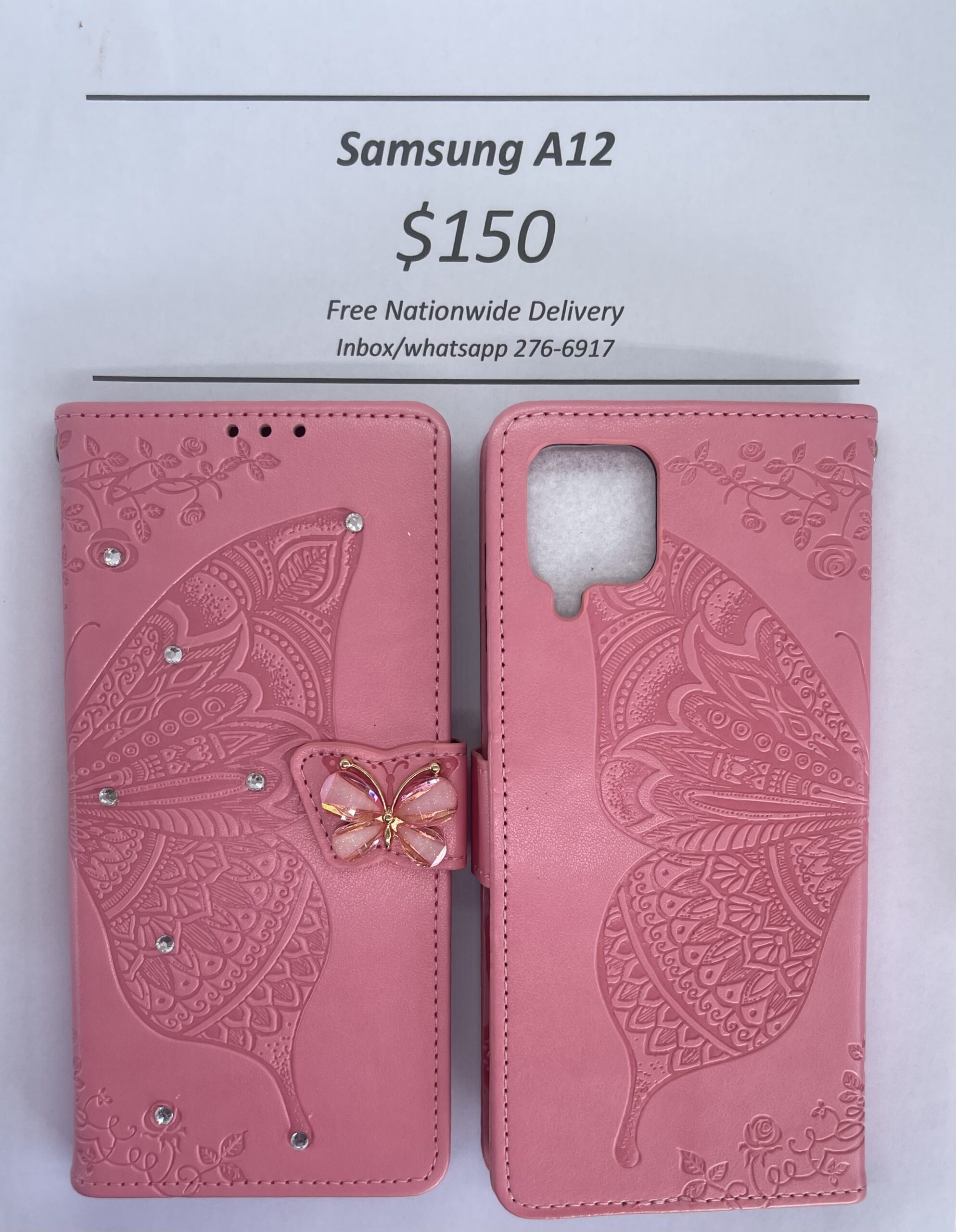 A12 Pink Butterfly Wallet