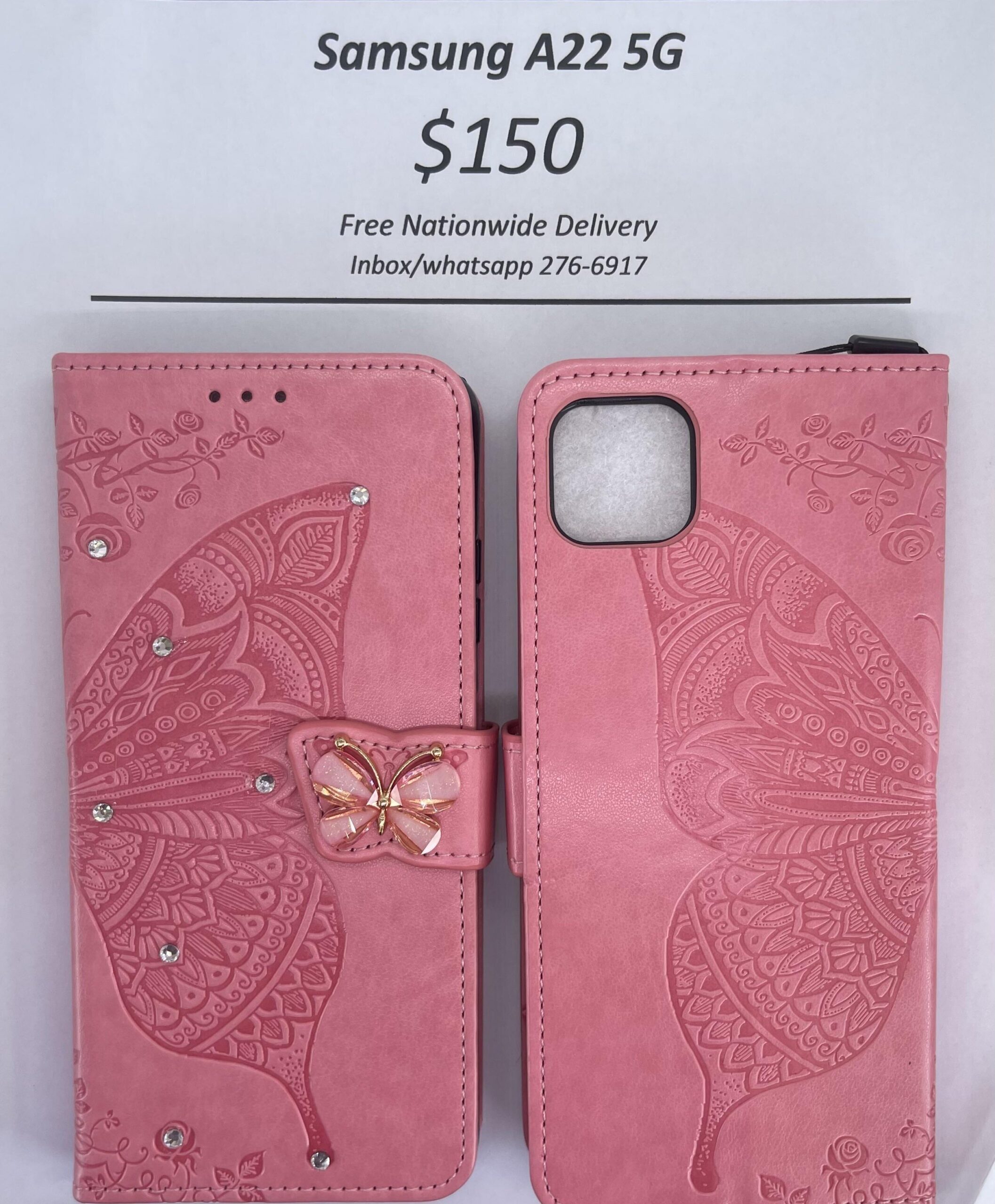 A22 5g Pink Butterfly Wallet