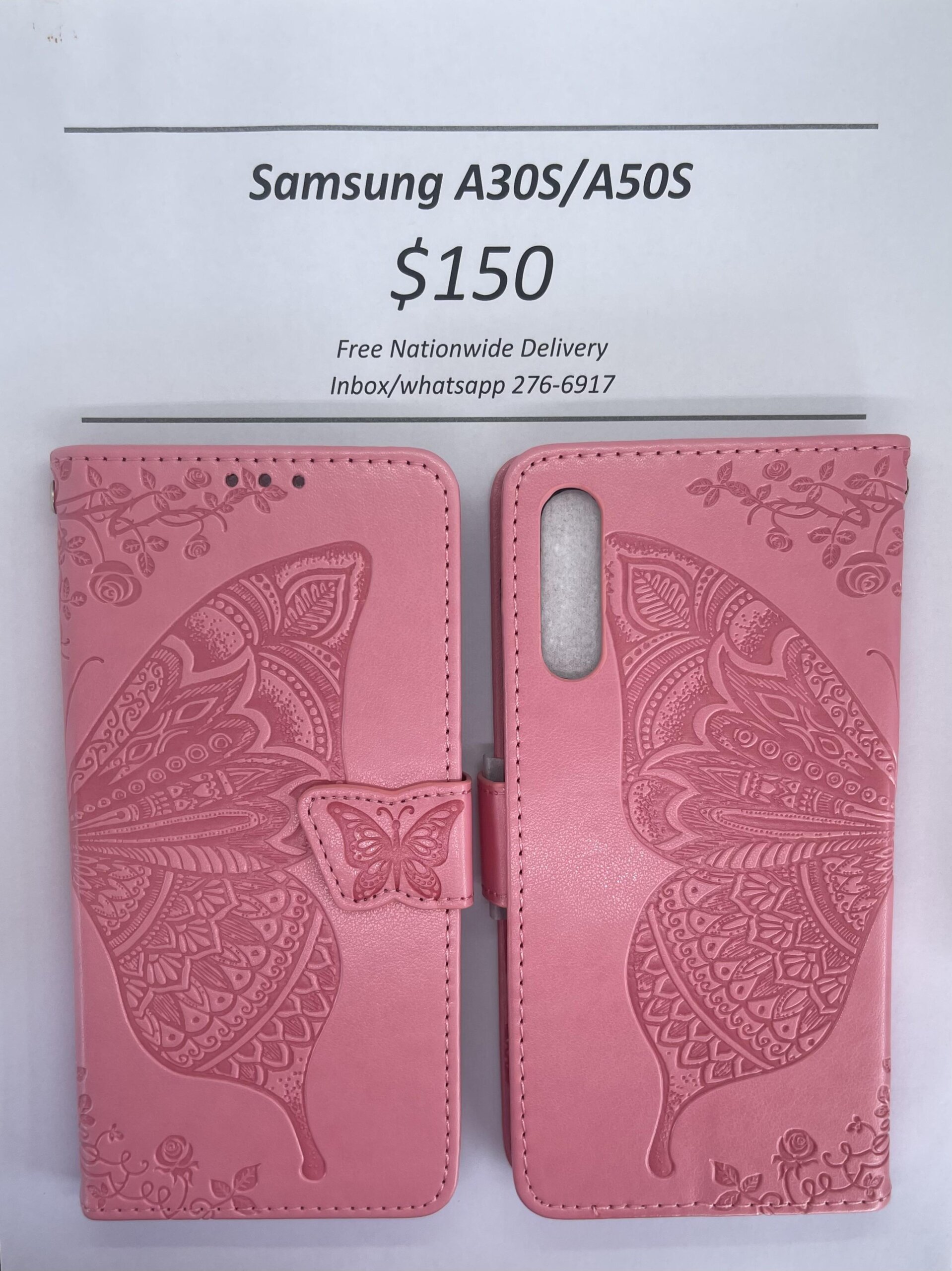 A30s/ 50 Pink Butterfly Wallet