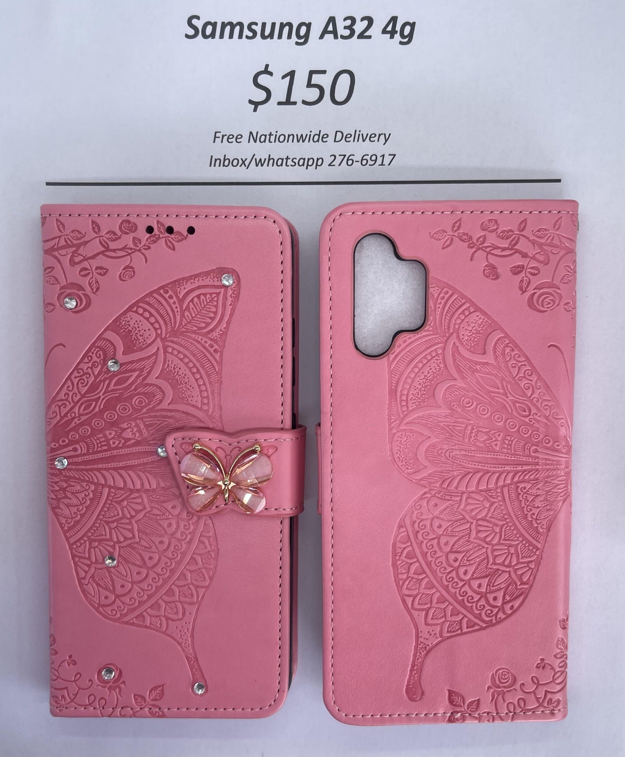 Samsung A32 4G Pink Butterfly Wallet