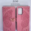 Samsung A52 Pink Butterfly Wallet