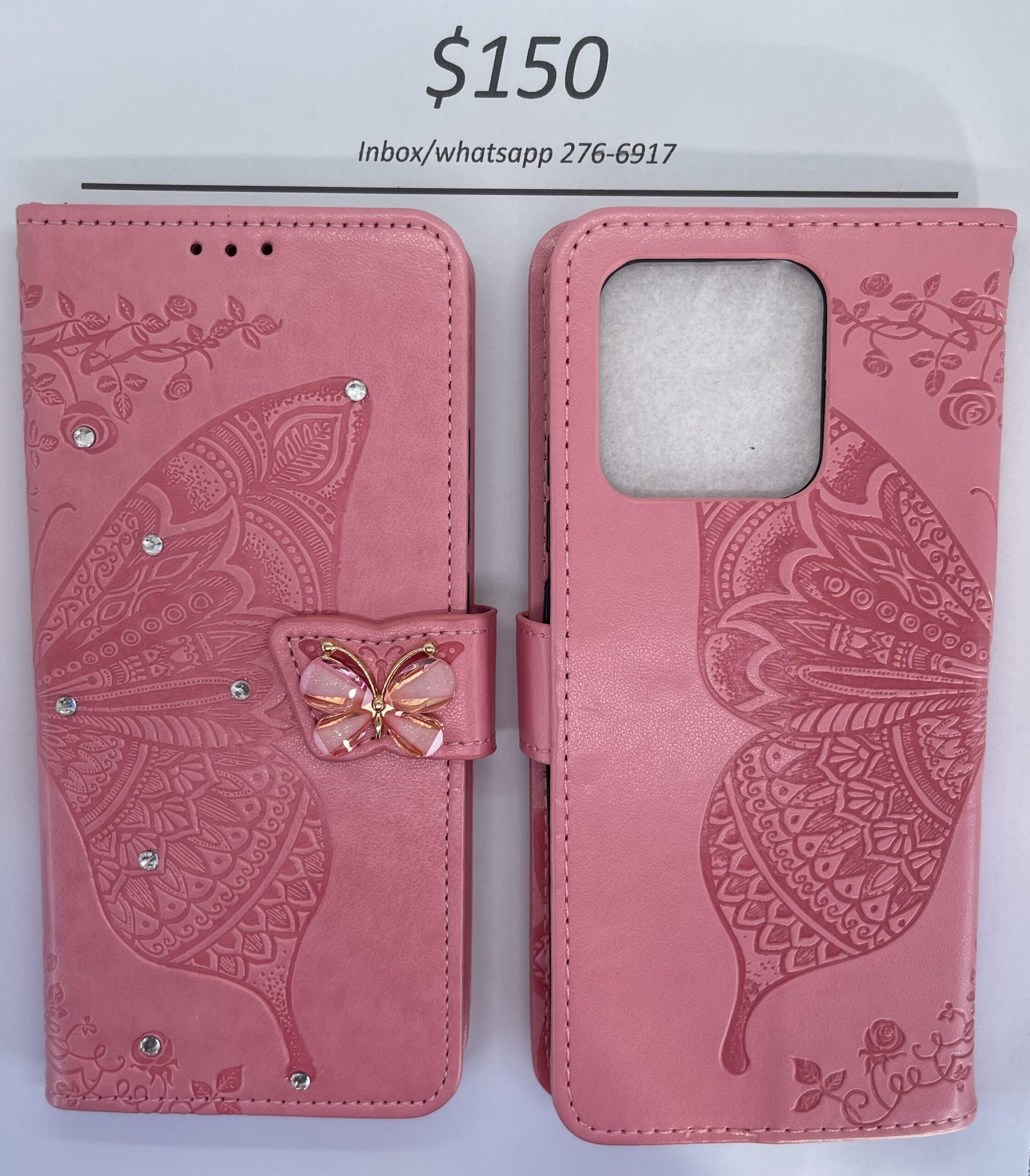 Redmi 10 c Pink Butterfly Wallet