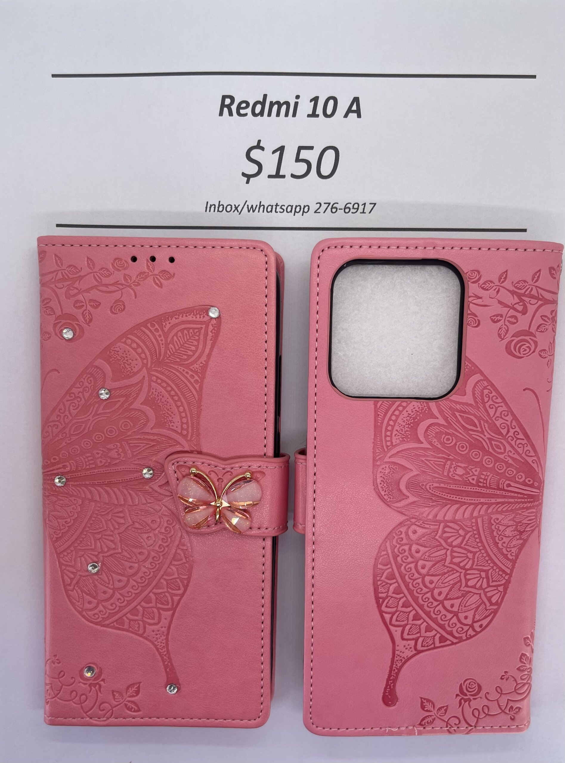 Redmi 10 a Pink Butterfly Wallet