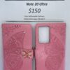 Note 20 Ultra Pink Butterfly Wallet