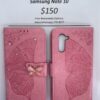 Samsung Note 10 Pink Butterfly Wallet