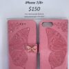 iPhone 7/8 Plus Pink Butterfly Wallet