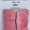 iPhone X/XS Pink Butterfly Wallet