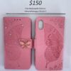 iPhone XR Pink Butterfly Wallet