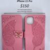 iPhone 11 Pro Pink Butterfly Wallet