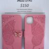 iPhone 12 Pro Pink Butterfly Wallet