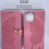 iPhone 13 Pro Max Pink Butterfly Wallet