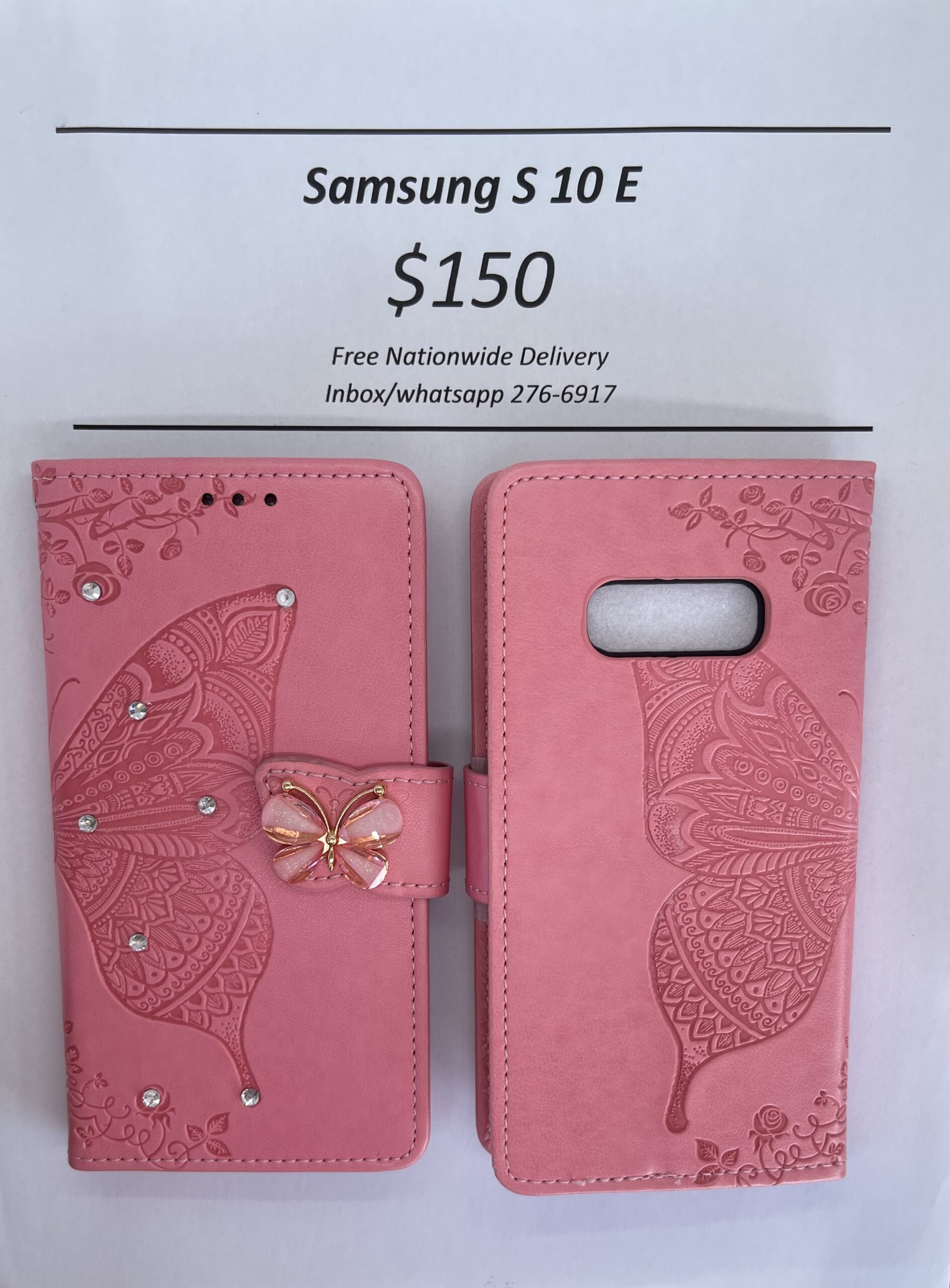 S10E Pink Butterfly Wallet