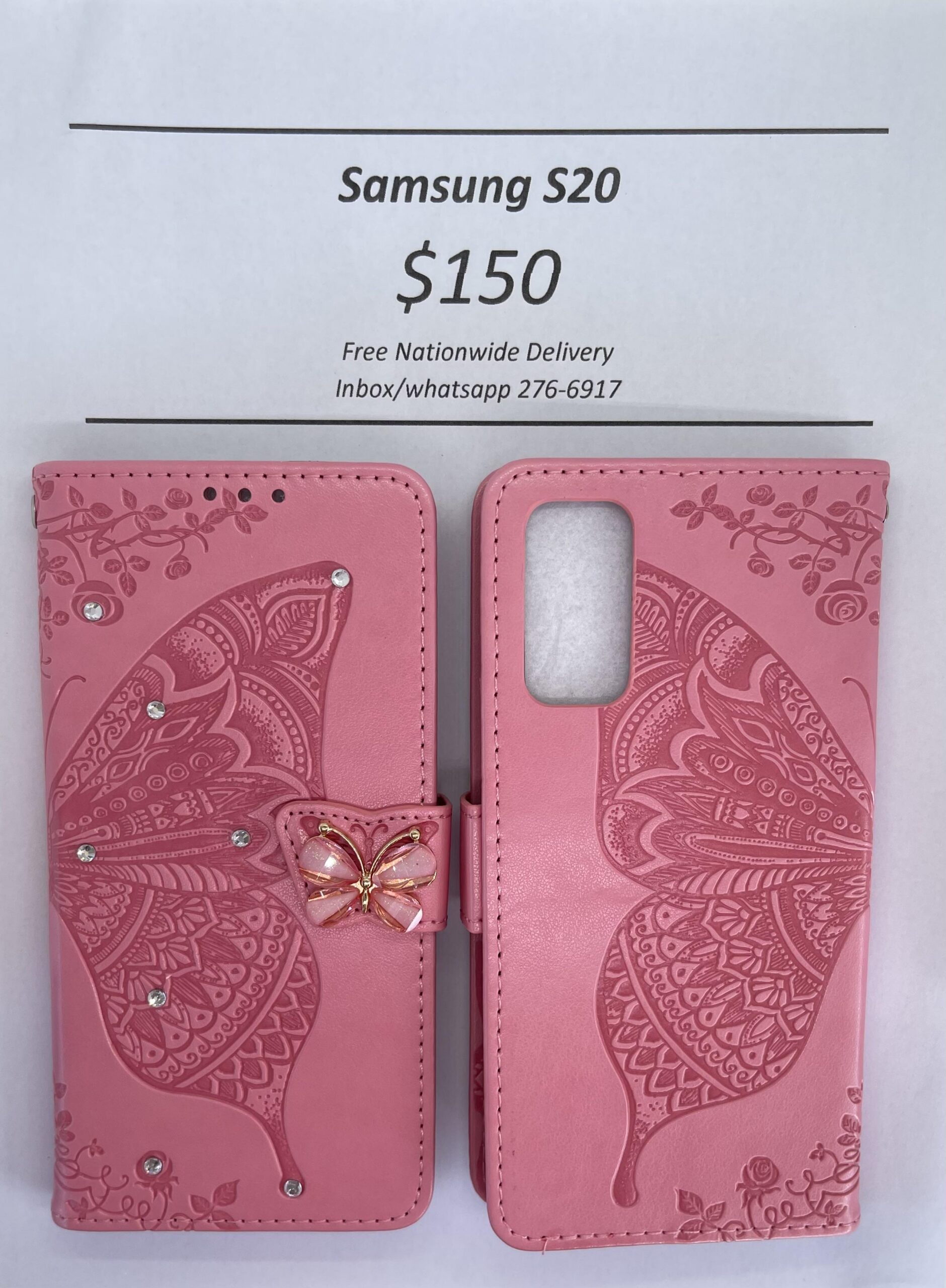 S20 Pink Butterfly Wallet