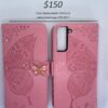 S22 Plus Pink Butterfly Wallet