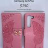 S23 Plus Pink Butterfly Wallet