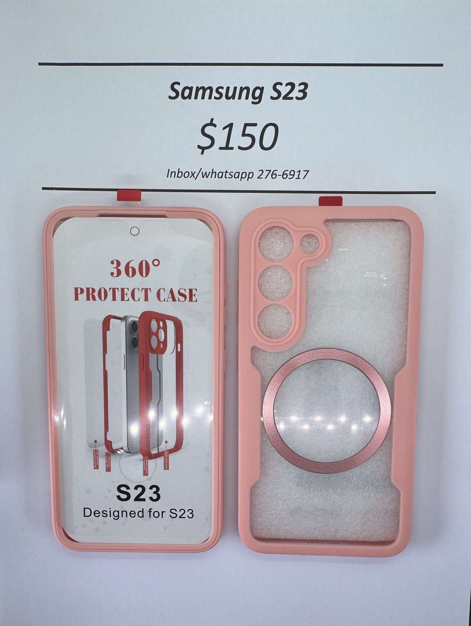 S23 Pink Rugged 360 Mag safe case