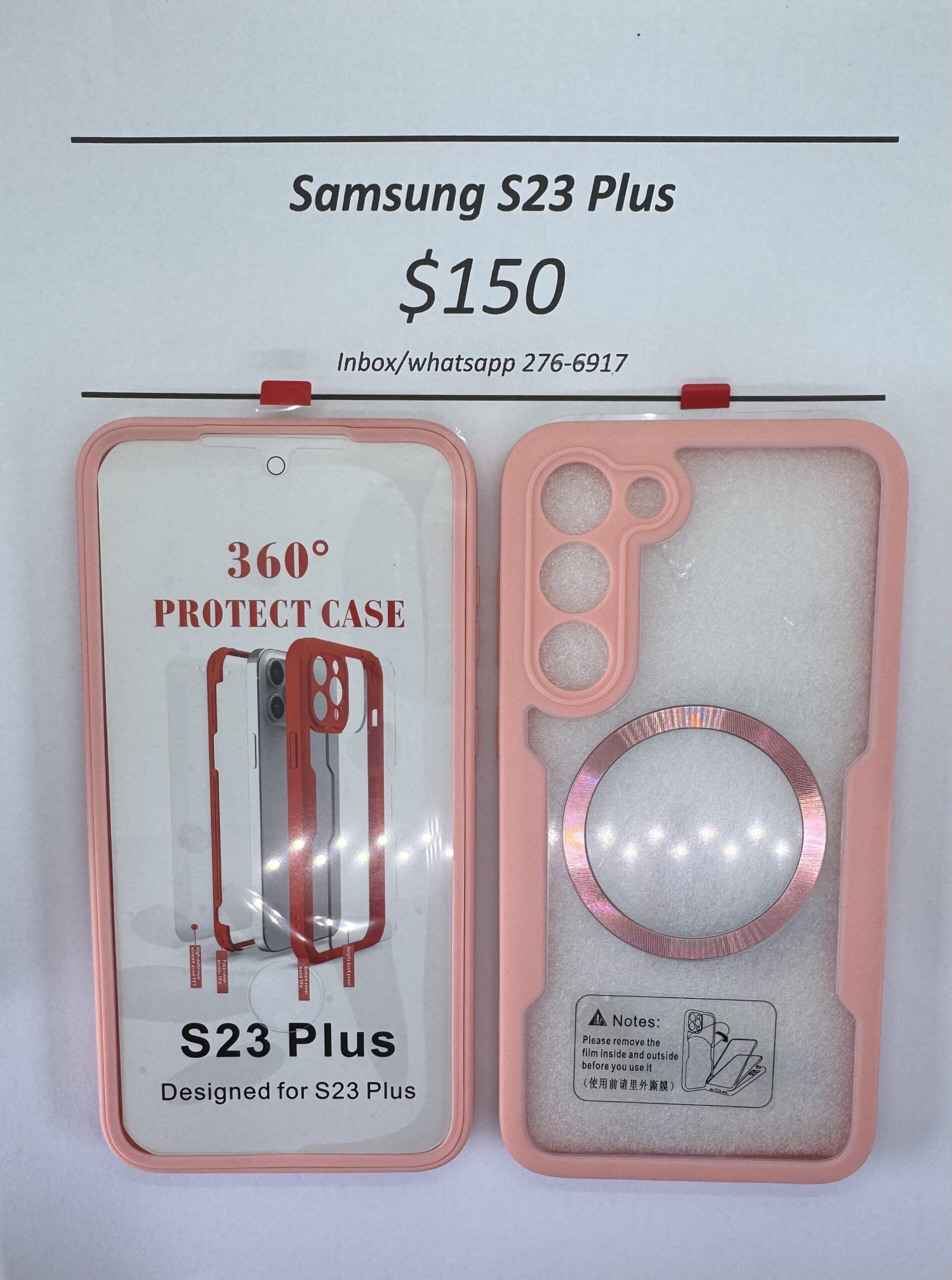 S23 Plus Pink Rugged 360 Mag safe case