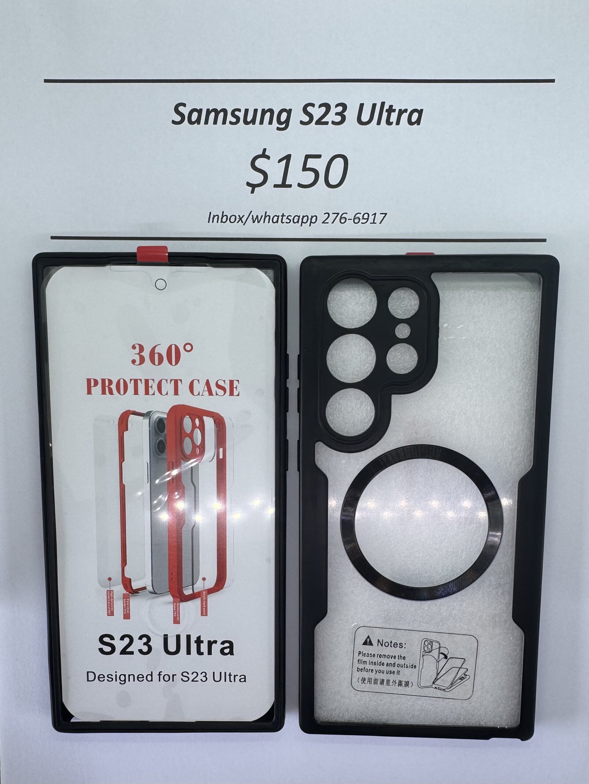 S23 Ultra Pink Rugged 360 Mag safe case