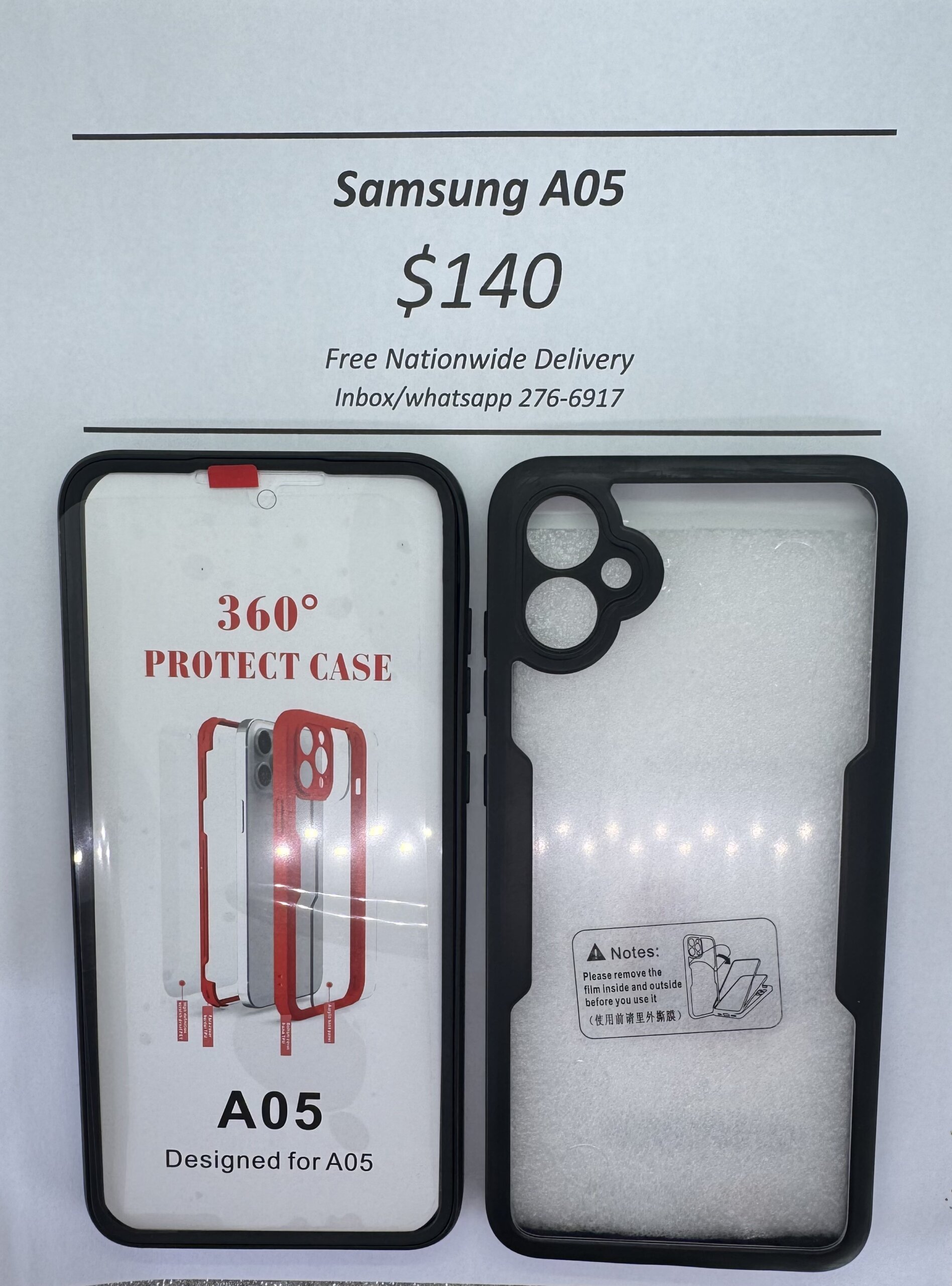 A05 Black Rugged 360 case