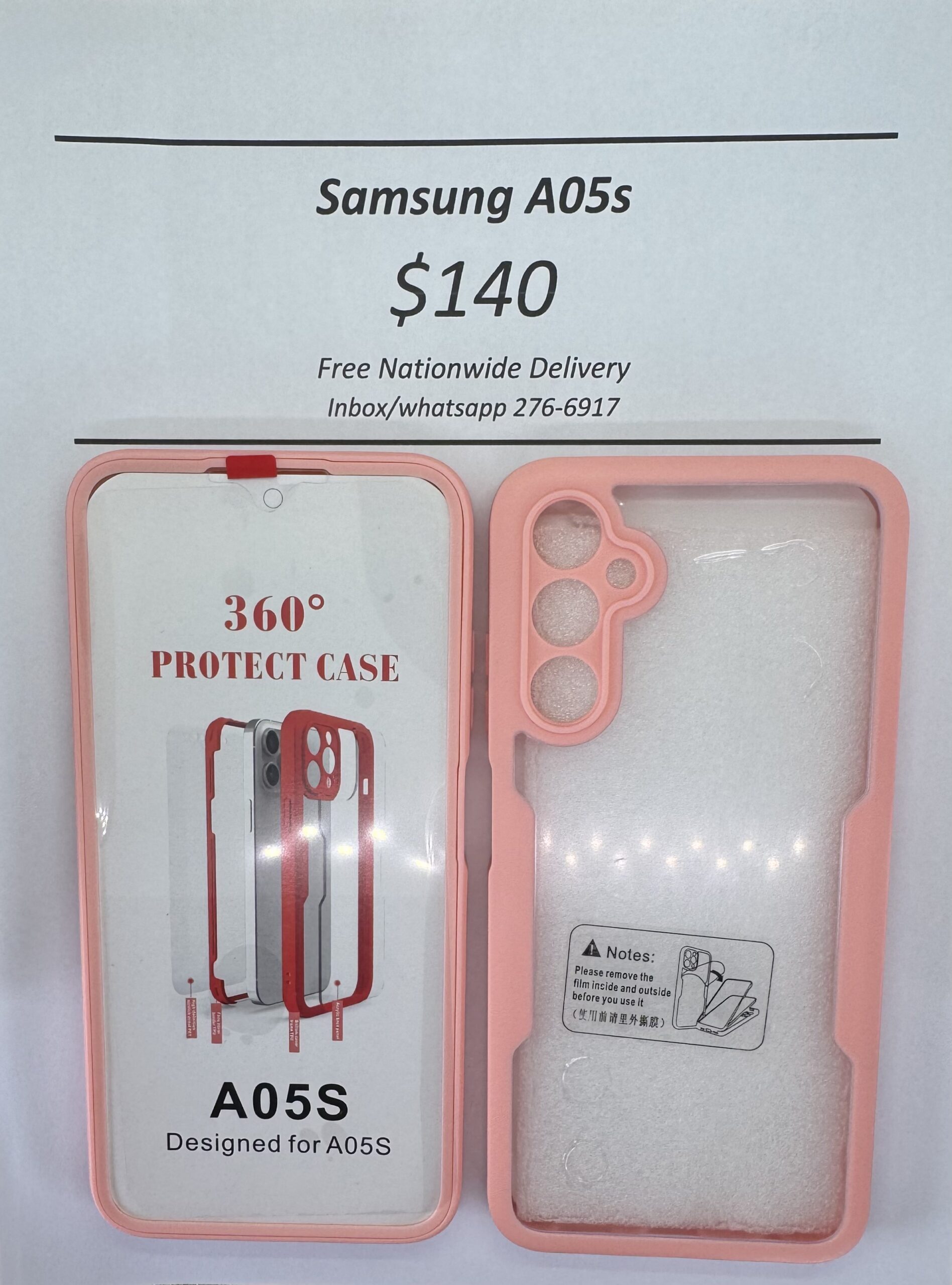 A05s Pink Rugged 360 case