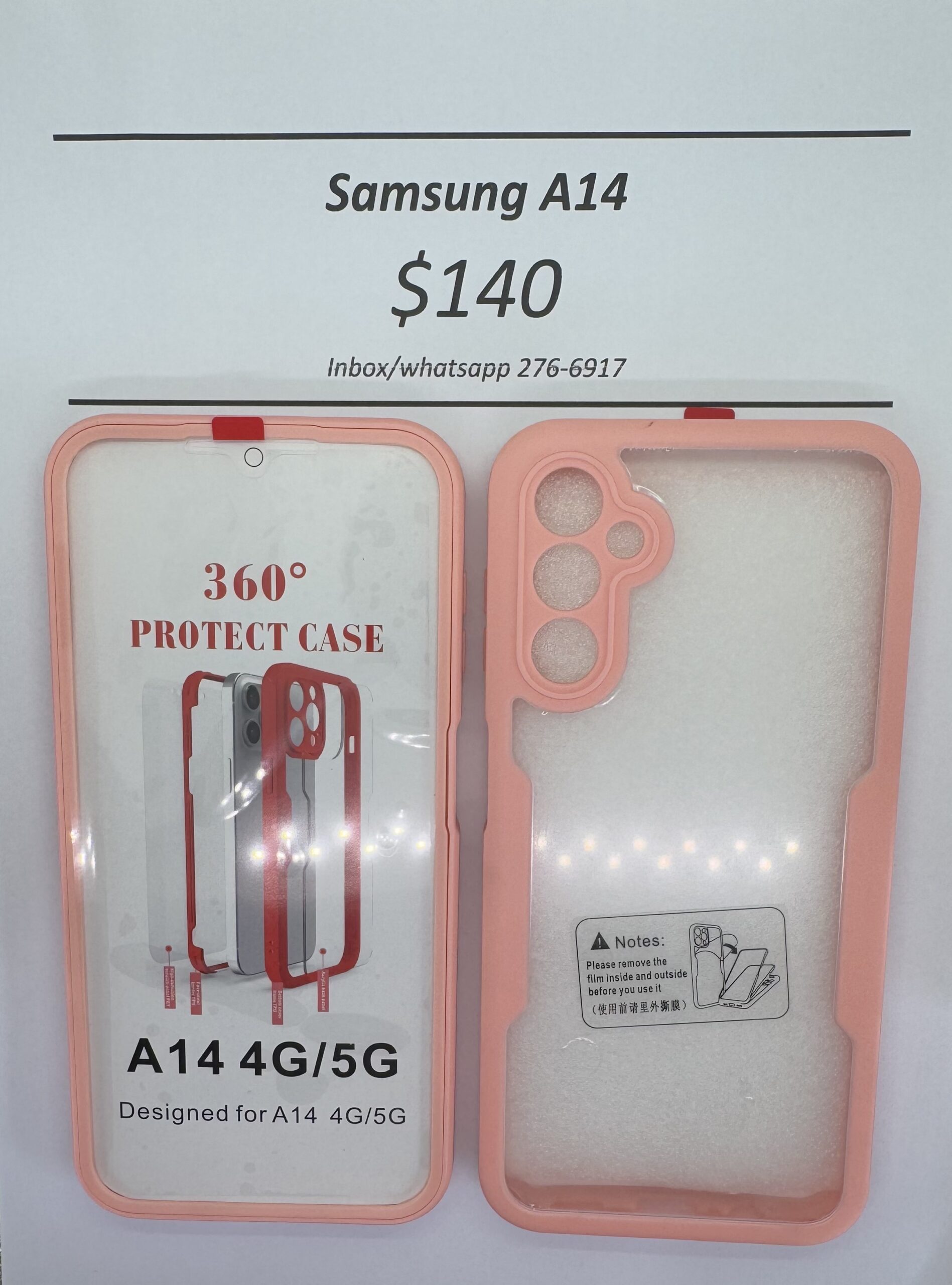 A14 Pink Rugged 360 case