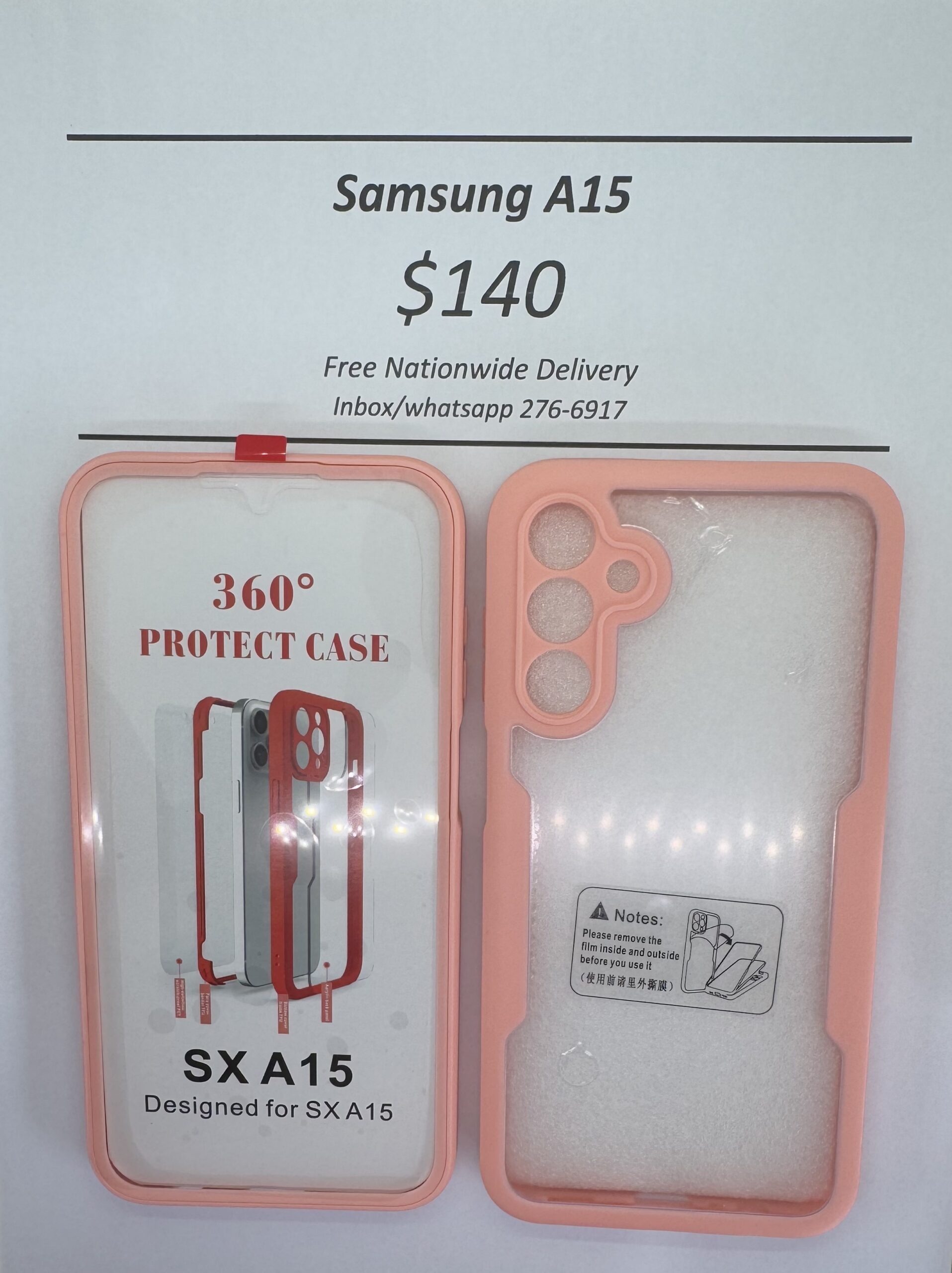 A15 Pink Rugged 360 case