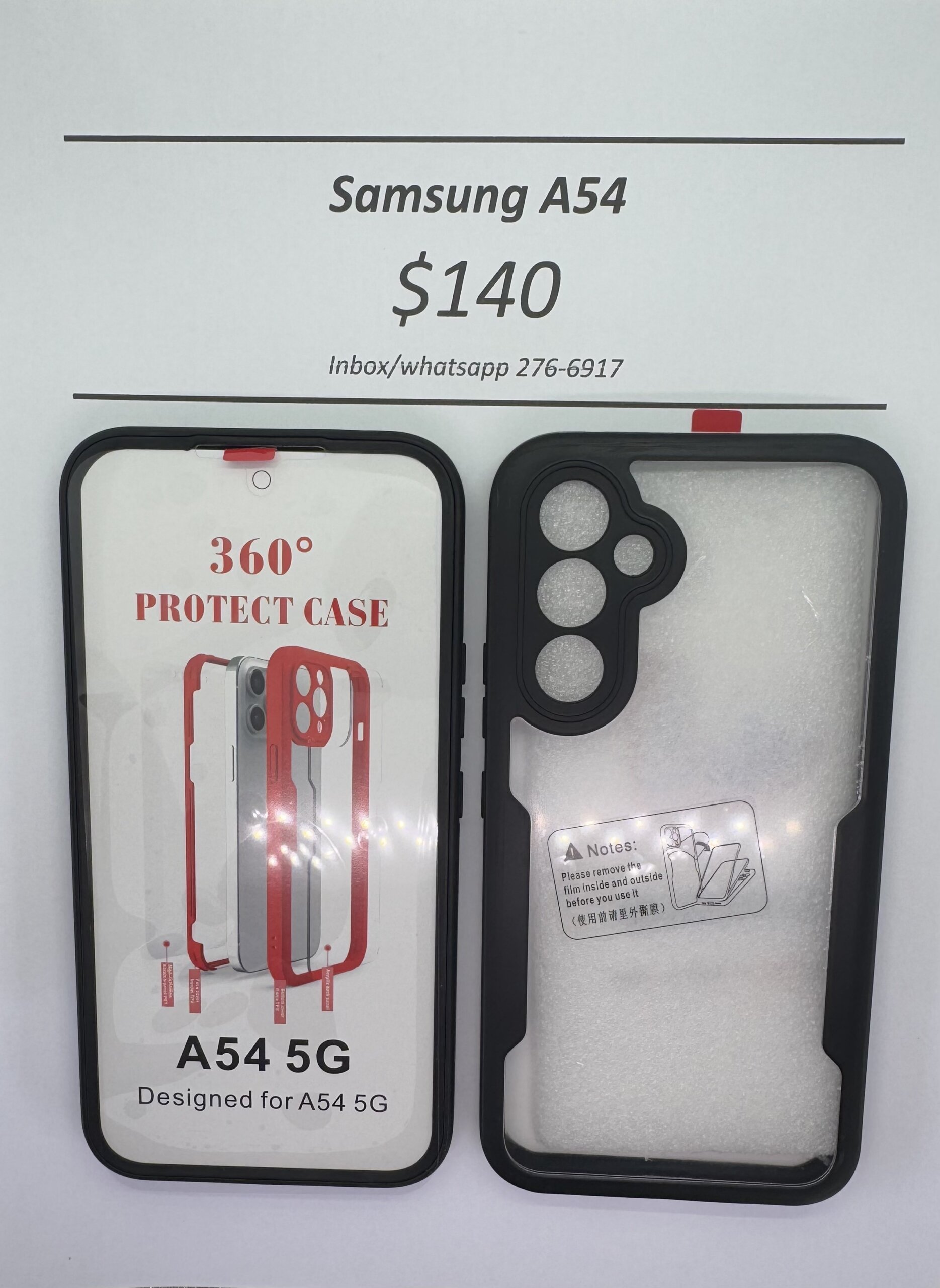 A54 Black Rugged 360 case