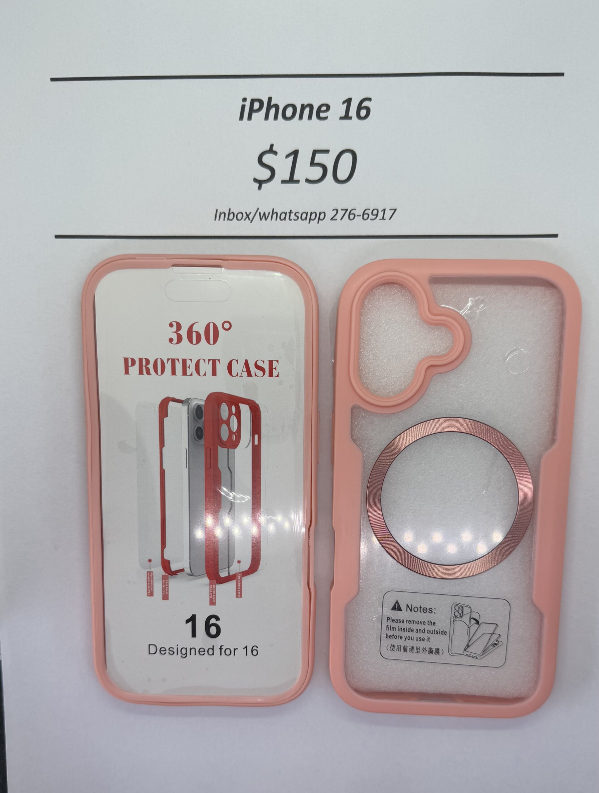 iPhone 16 Pink Rugged 360 Mag safe case