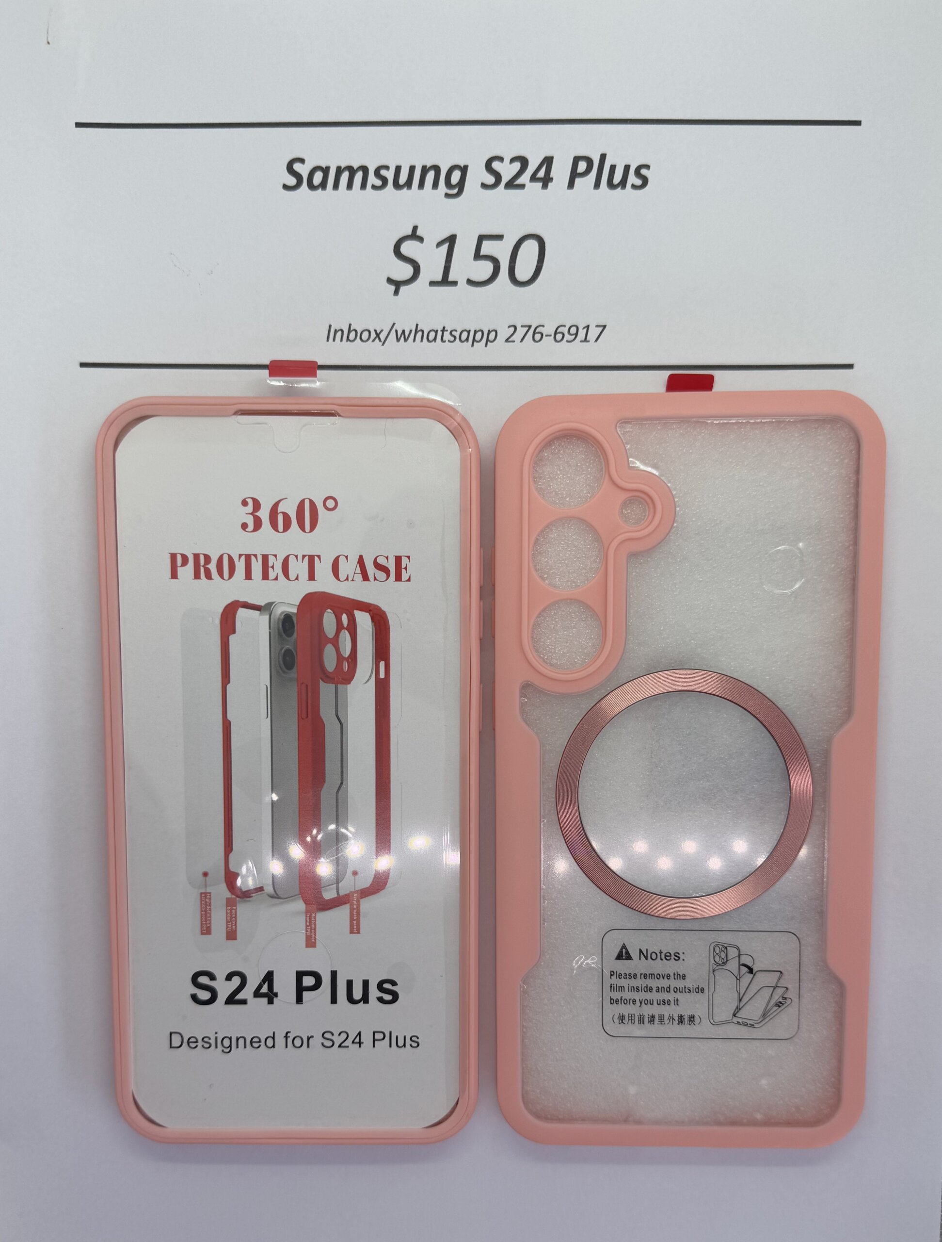 S24 Plus Pink Rugged 360 Mag safe case