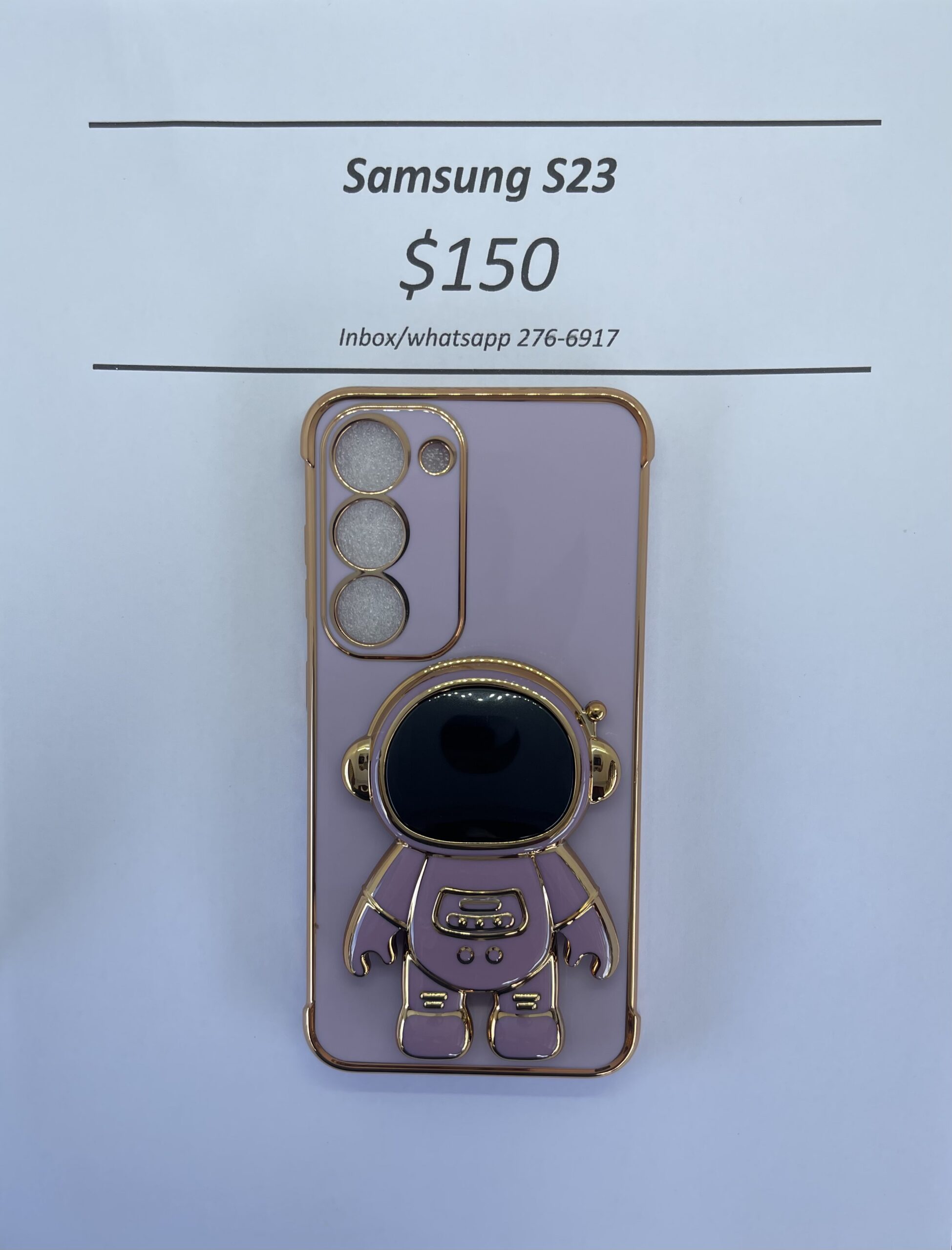 S23 Purple 3D Astronaut Phone case