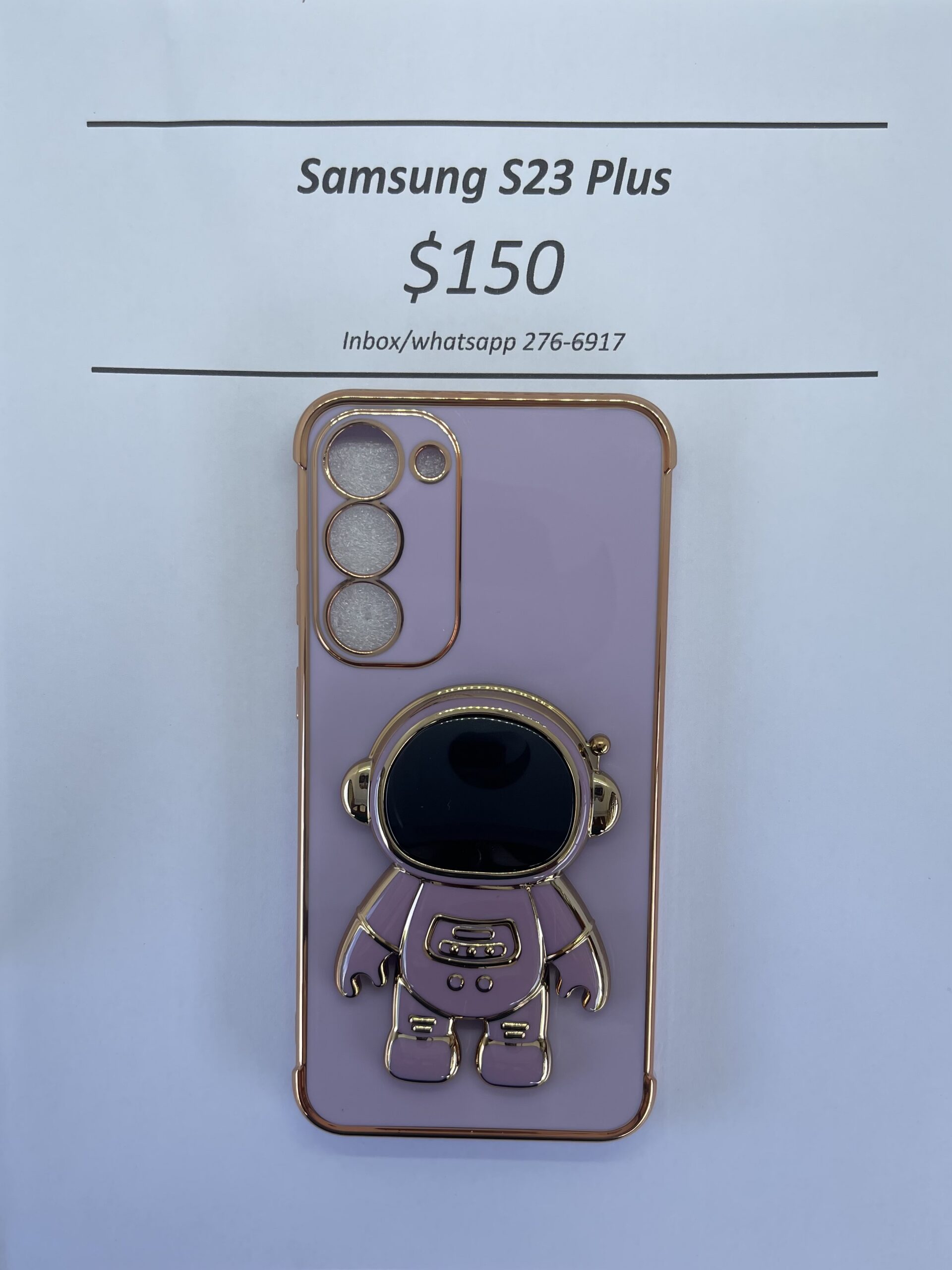 S23 Plus Purple 3D Astronaut Phone case